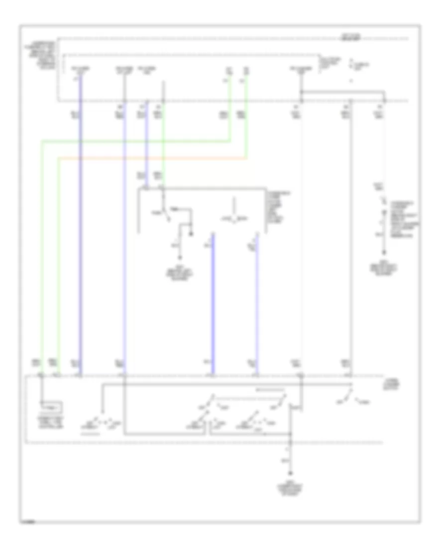 Электросхема передних стеклоочистителей дворников и омывателя лобового стекла для Honda Element LX 2009