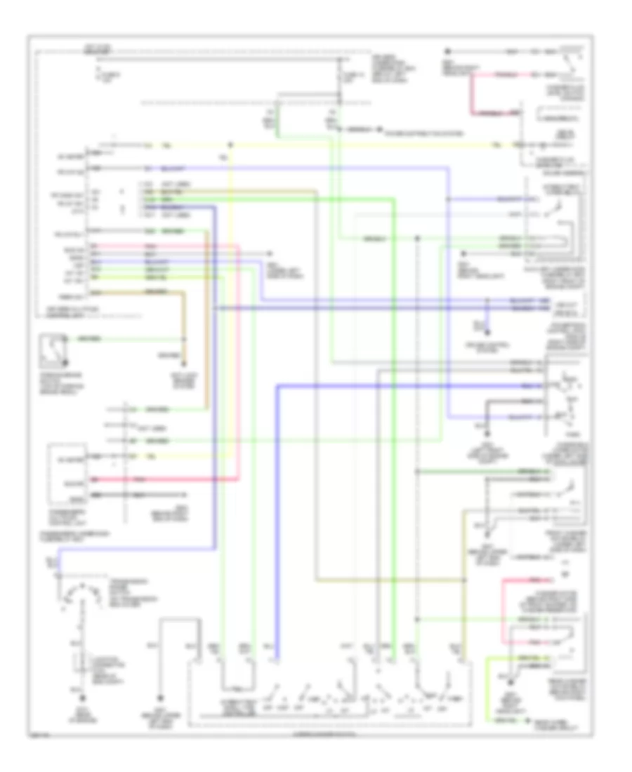 Электросхема передних стеклоочистителей дворников и омывателя лобового стекла для Honda Pilot LX 2007