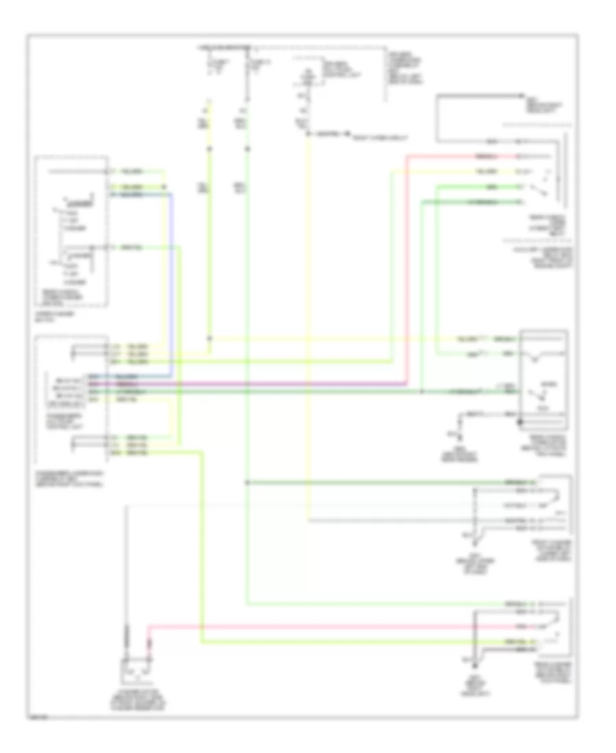 Электросхема заднего стеклоочистителя дворника и омывателя для Honda Pilot LX 2007