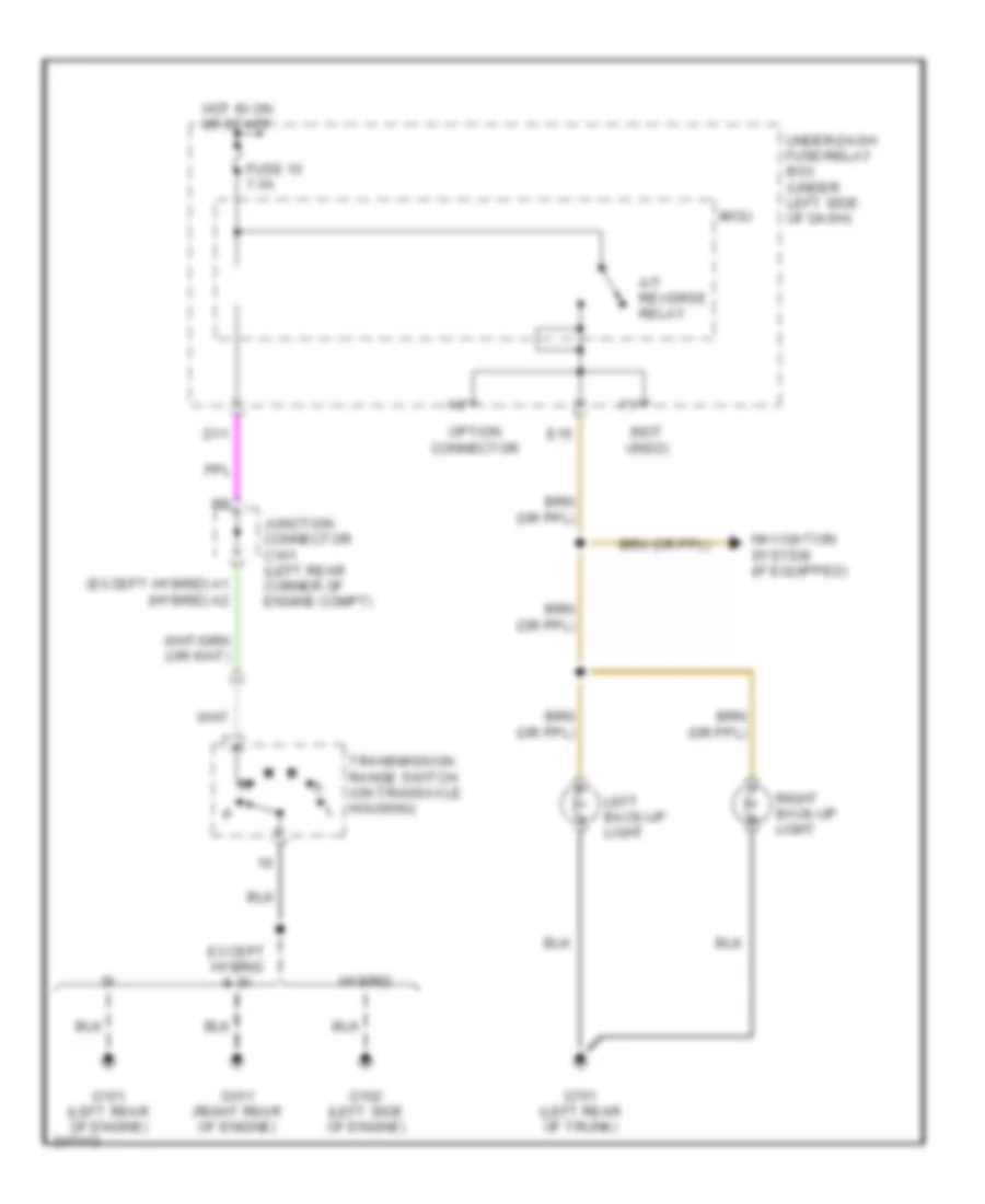 Back up Lamps Wiring Diagram A T for Honda Civic GX 2006