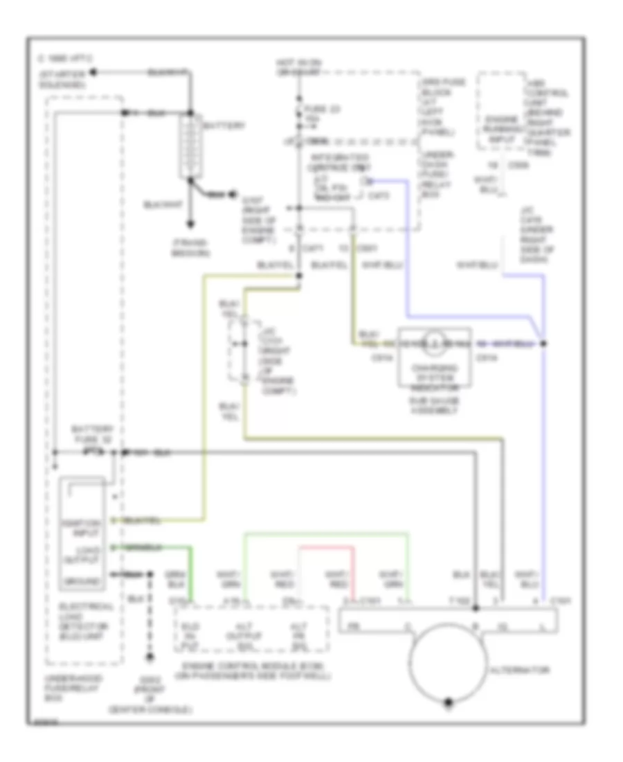 Charging Wiring Diagram for Honda Prelude SE 1995