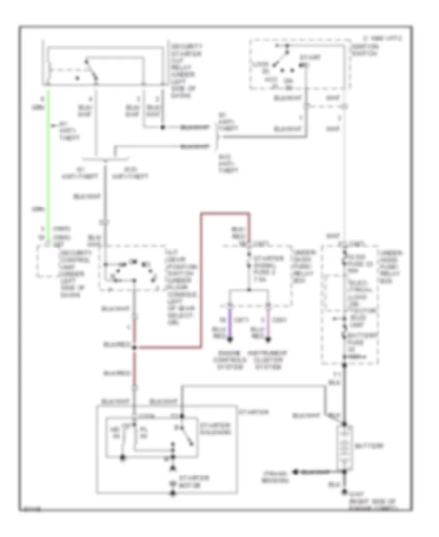 Starting Wiring Diagram A T for Honda Prelude SE 1995