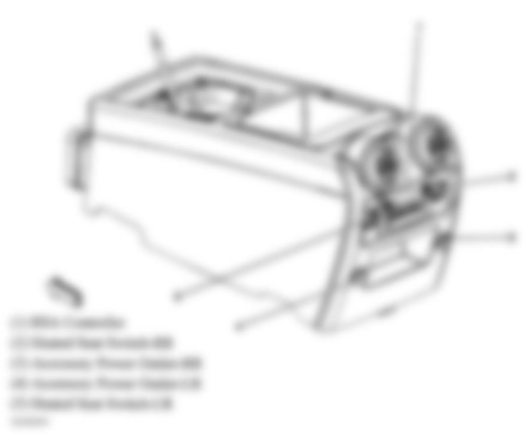 Hummer H2 2005 - Component Locations -  Front Floor Console