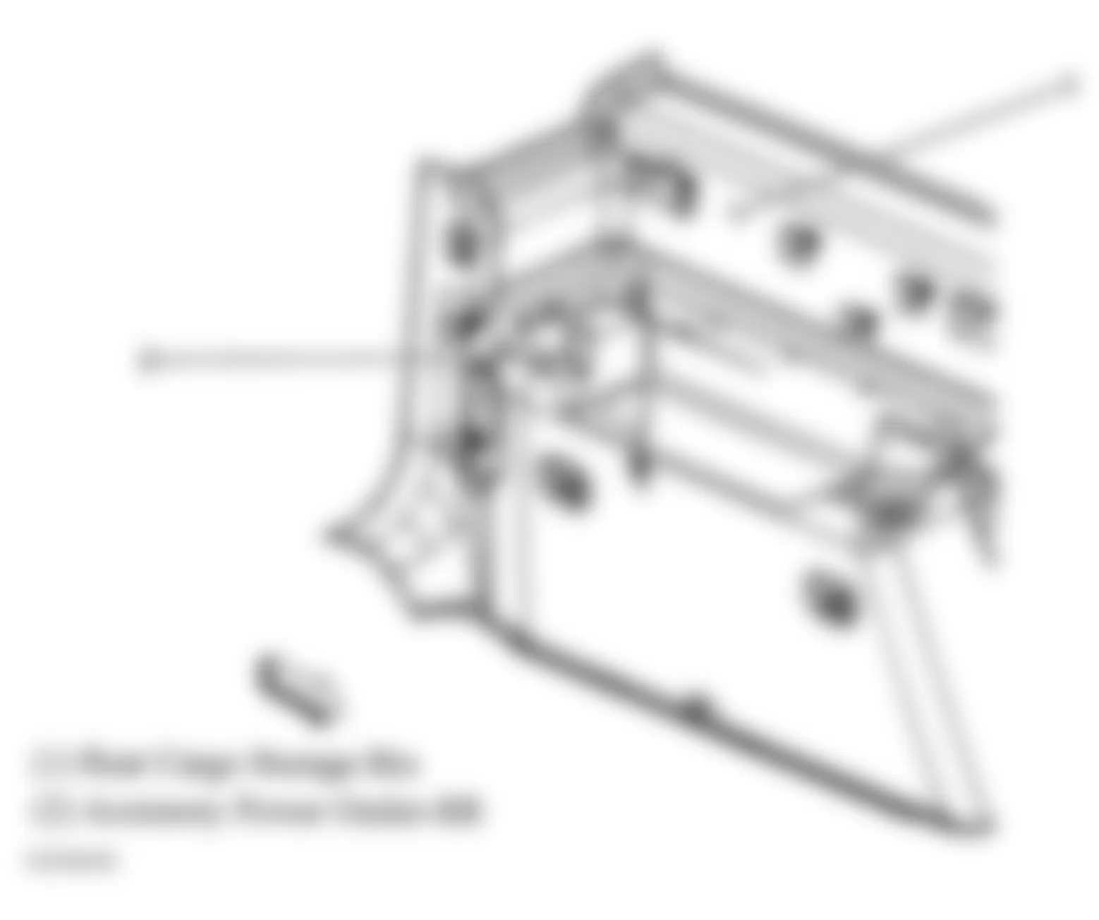 Hummer H2 2005 - Component Locations -  Rear Cargo Storage Bin