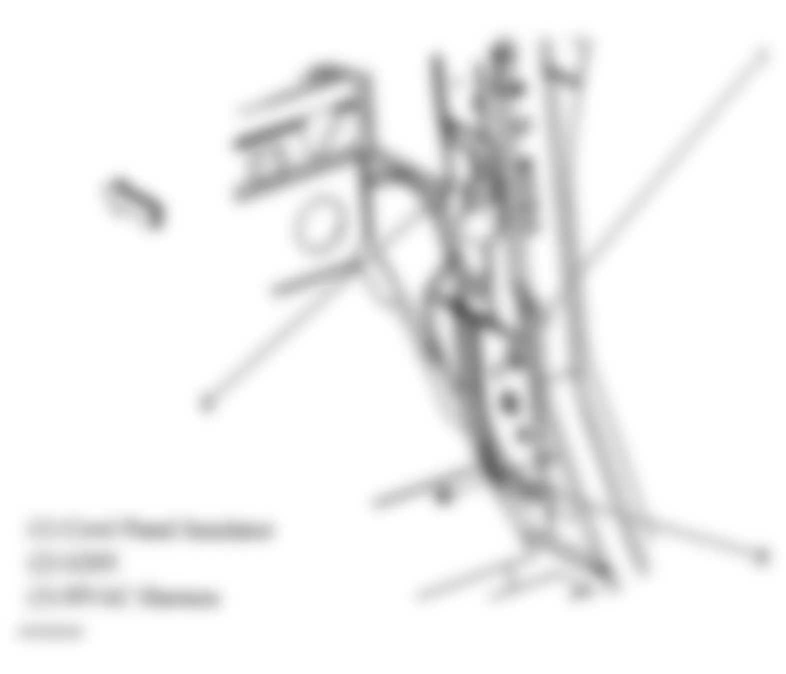 Hummer H2 2005 - Component Locations -  Right Kick Panel
