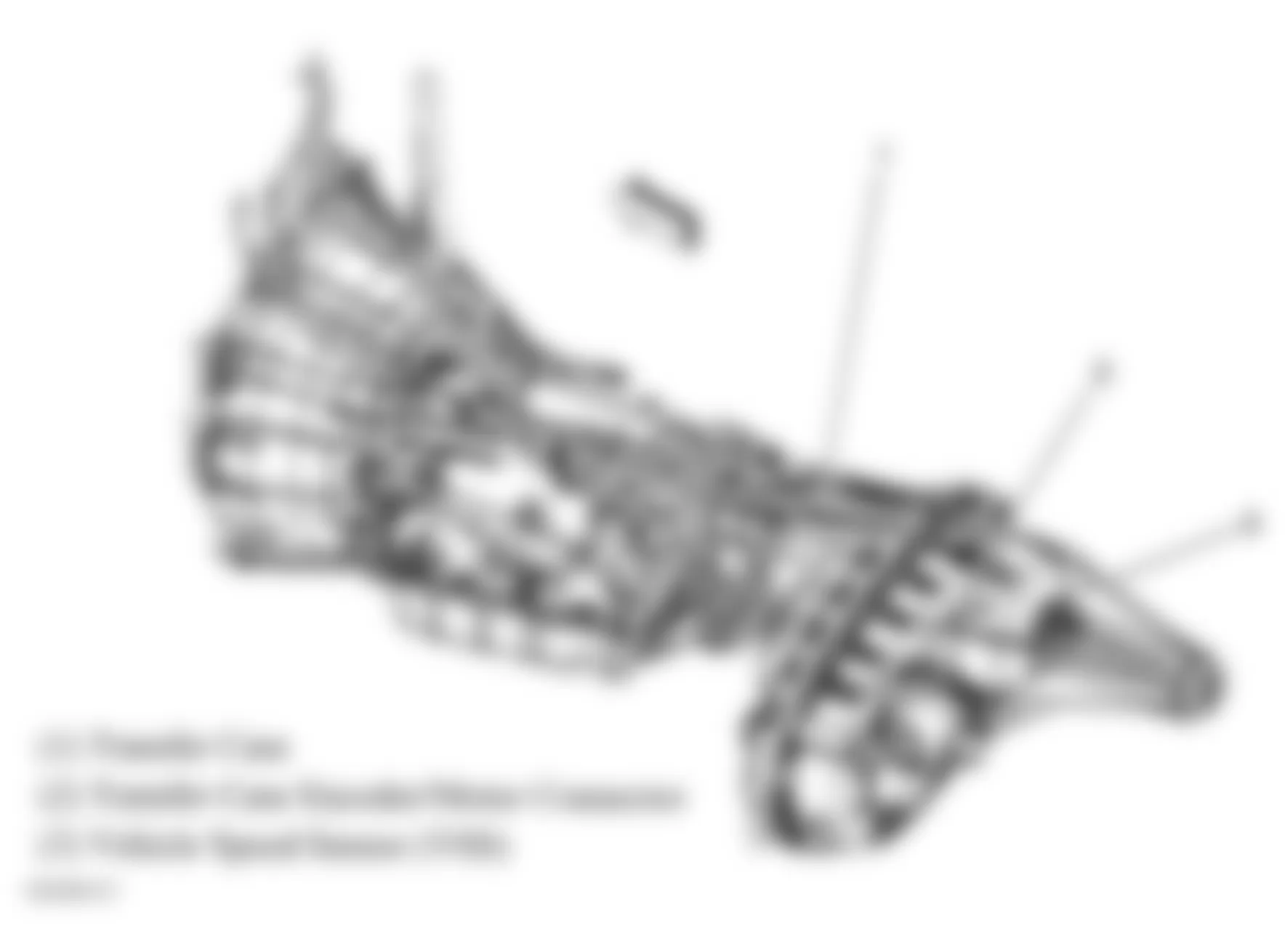 Hummer H2 2005 - Component Locations -  Rear Of Transmission
