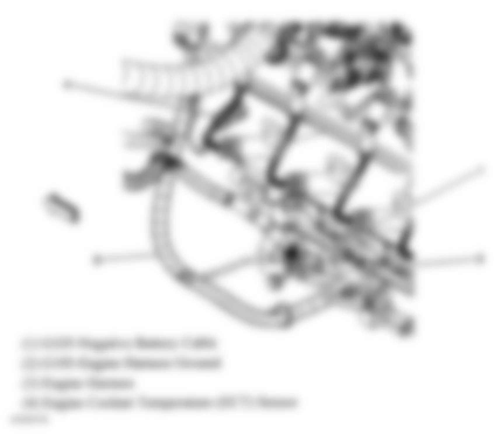 Hummer H2 2005 - Component Locations -  Left Side Of Engine