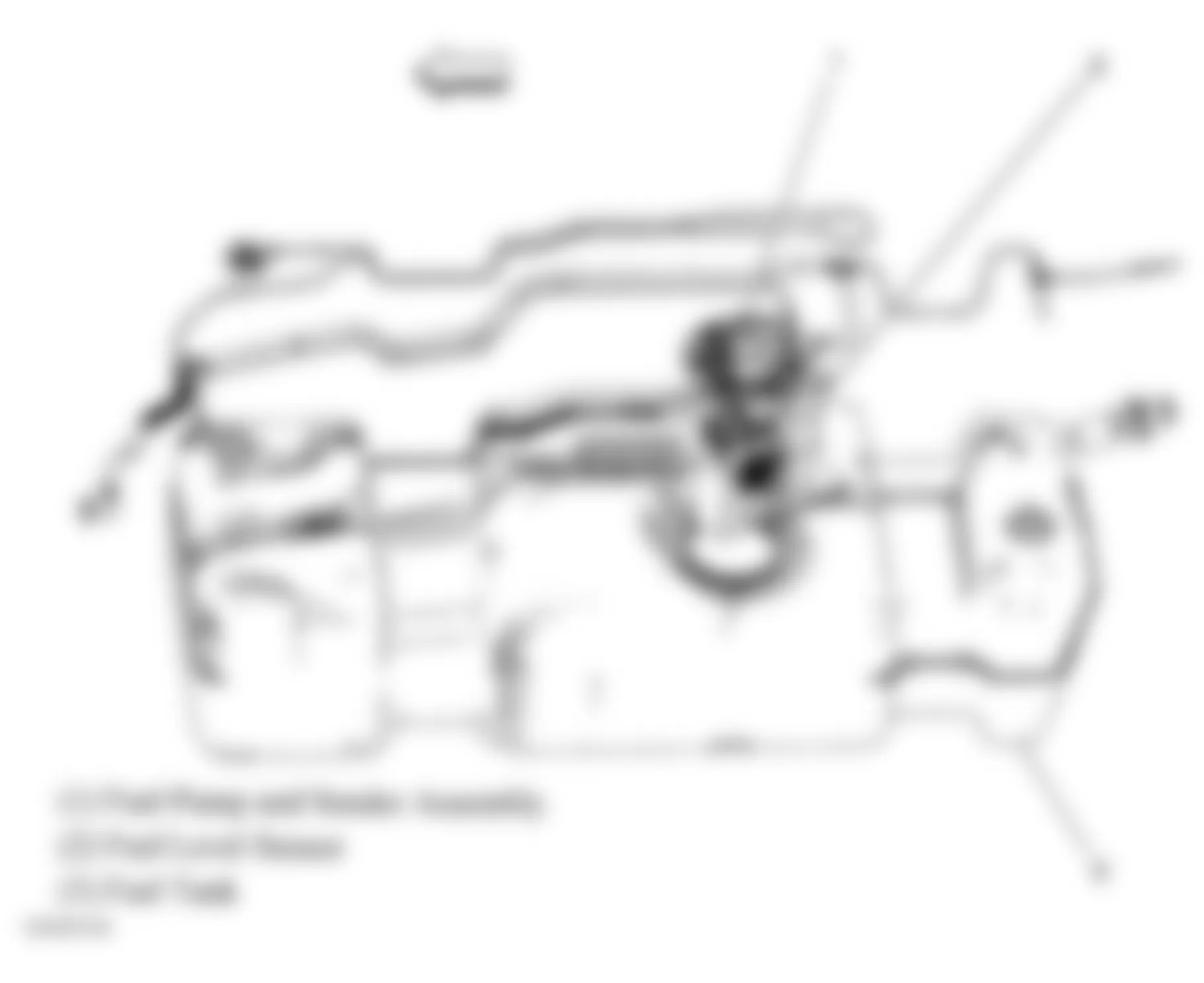 Hummer H2 2005 - Component Locations -  Top Of Fuel Tank