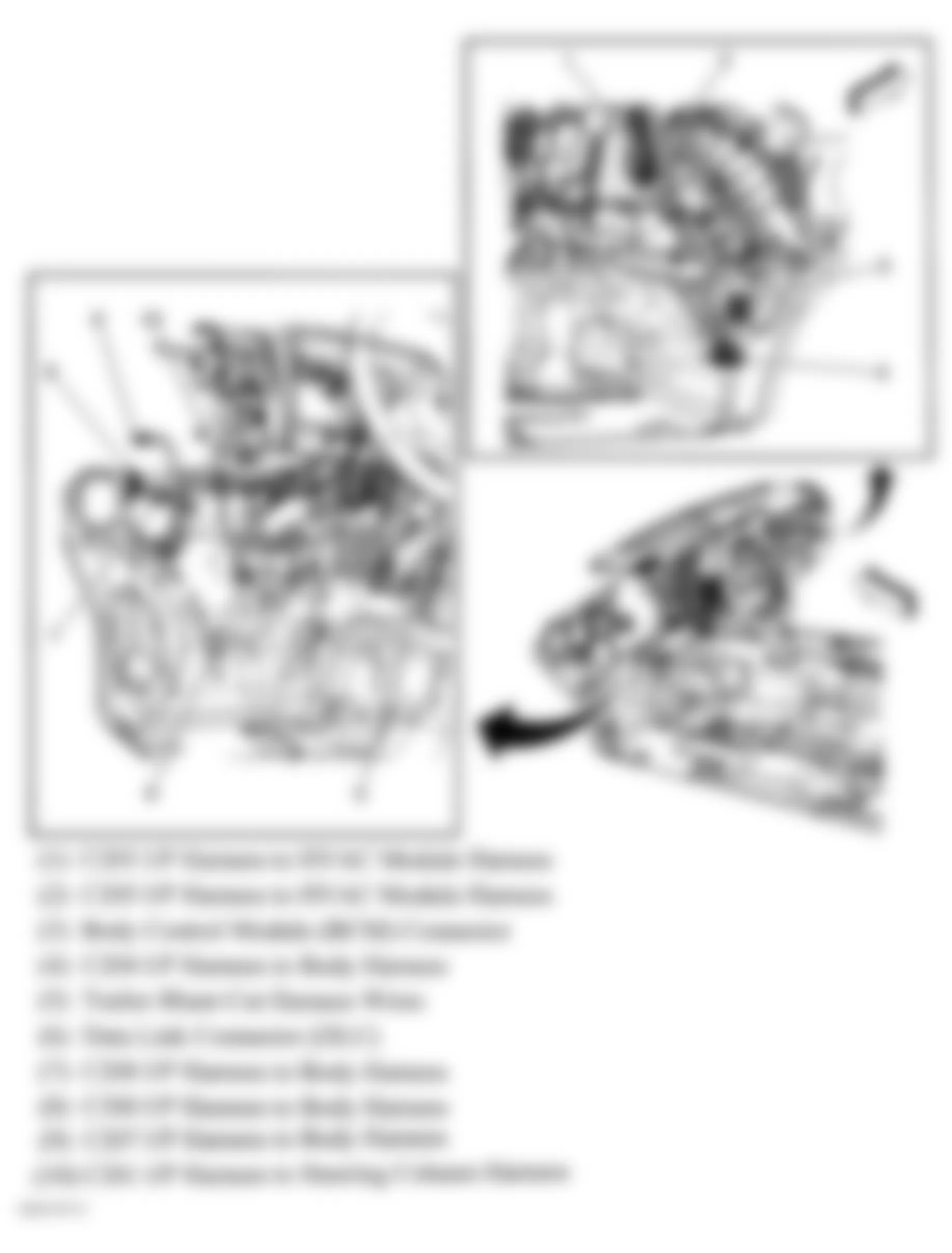 Hummer H3 2006 - Component Locations -  Dash Harness