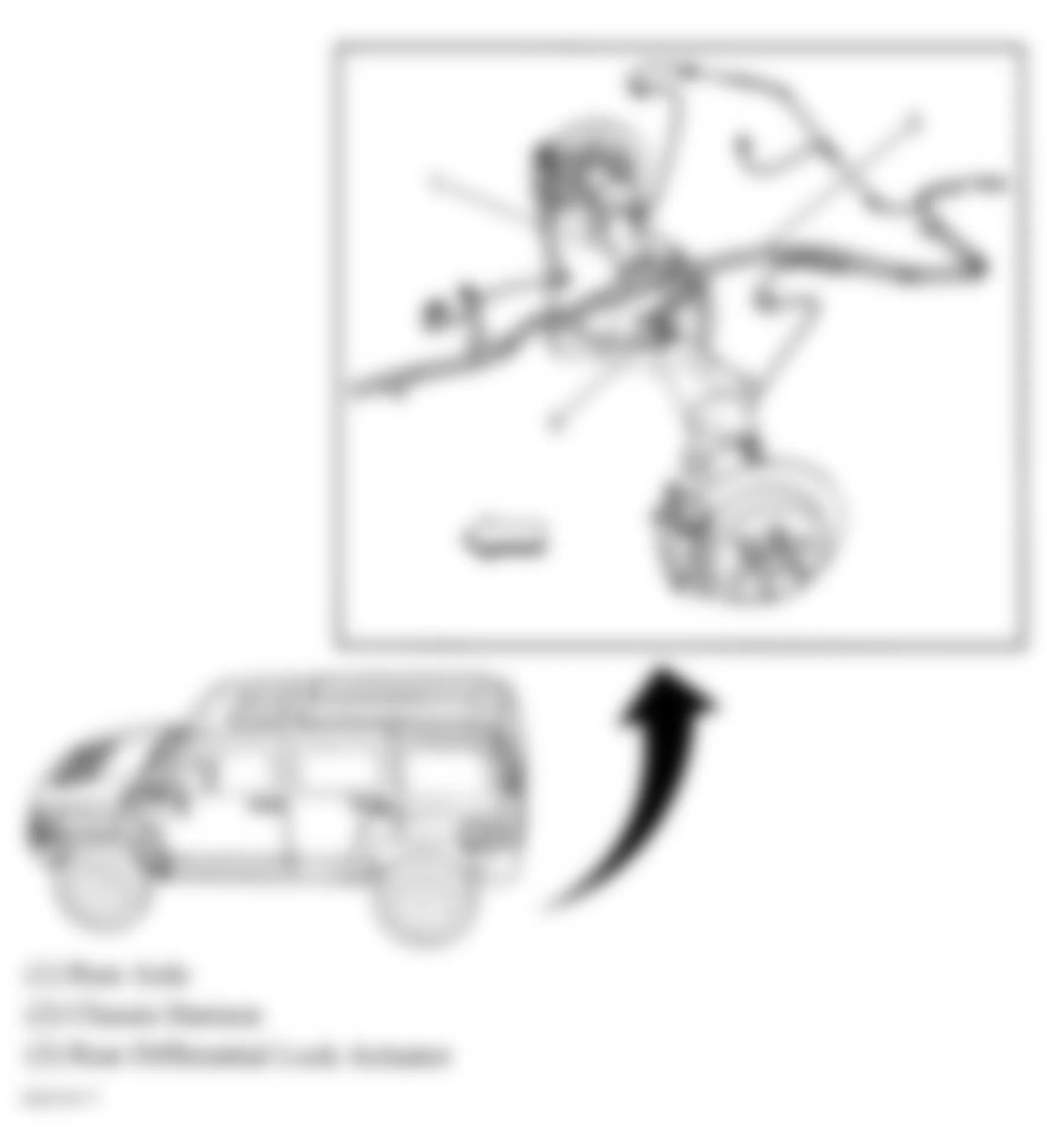 Hummer H3 2006 - Component Locations -  Rear Axle Assembly