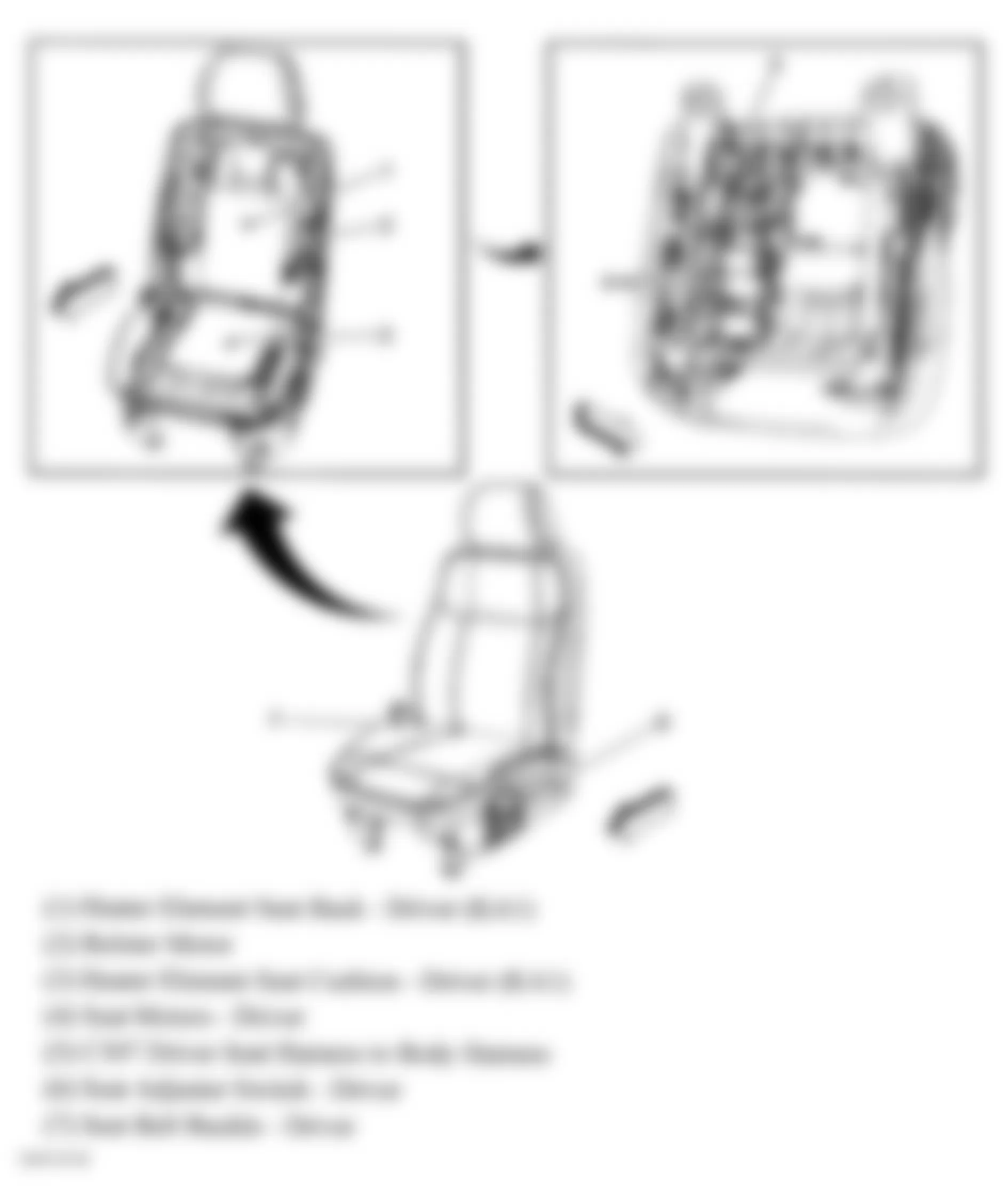Hummer H3 2006 - Component Locations -  Drivers Seat
