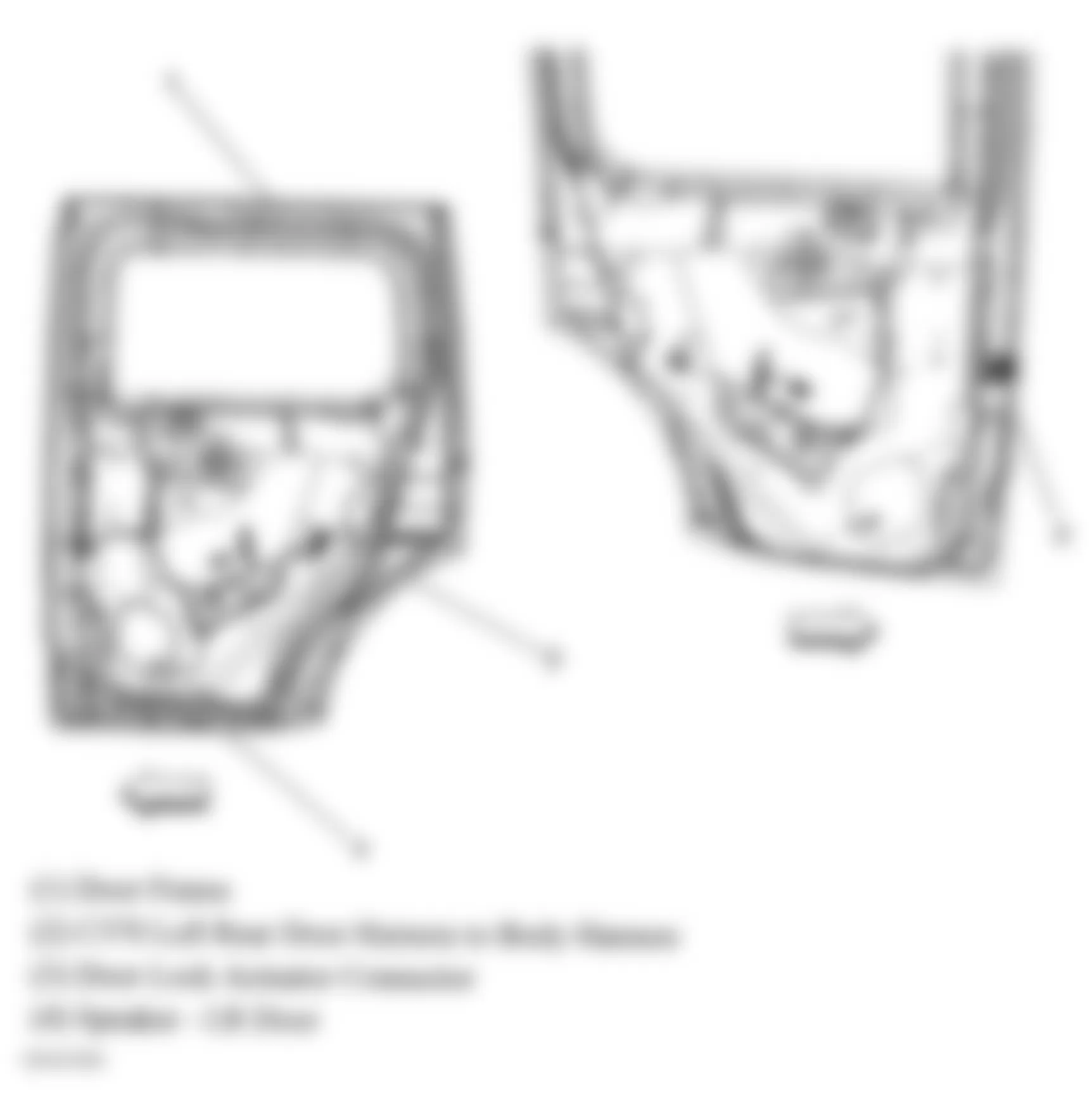 Hummer H3 2006 - Component Locations -  Left Rear Door