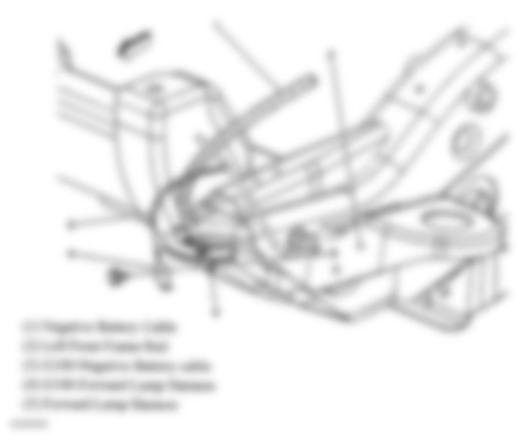 Hummer H2 2007 - Component Locations -  Left Front Frame Rail
