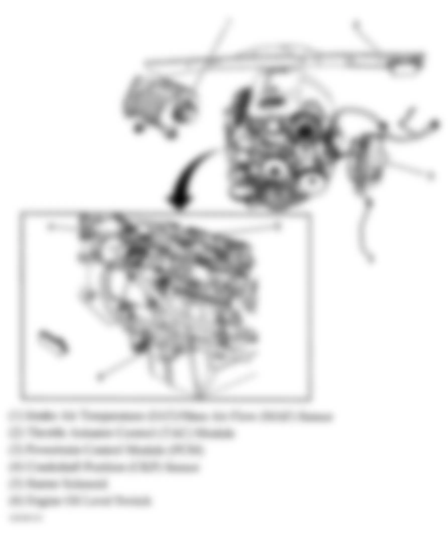 Hummer H2 2007 - Component Locations -  Engine Compartment & Lower Right Side Of Engine