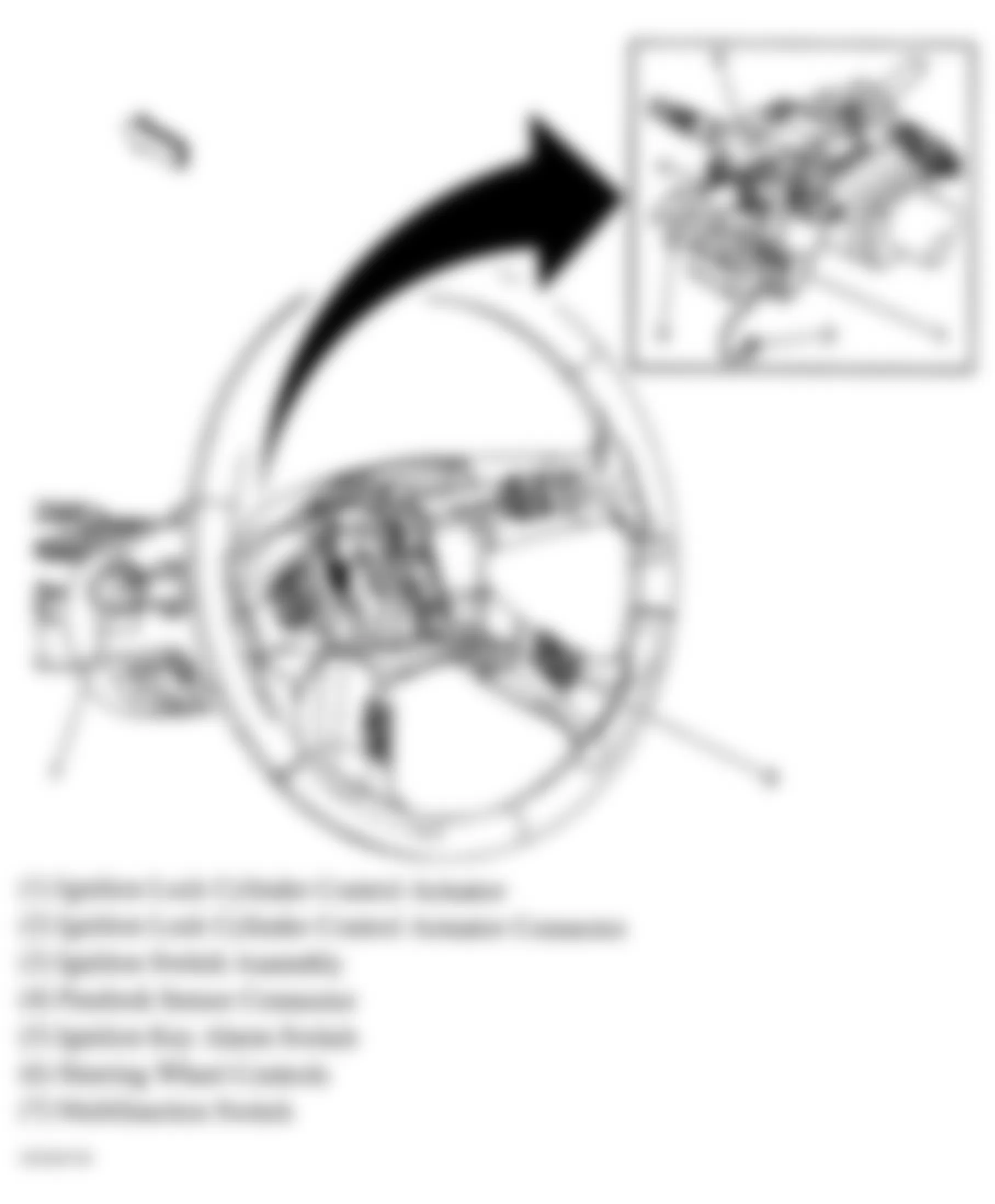 Hummer H2 2007 - Component Locations -  Steering Wheel
