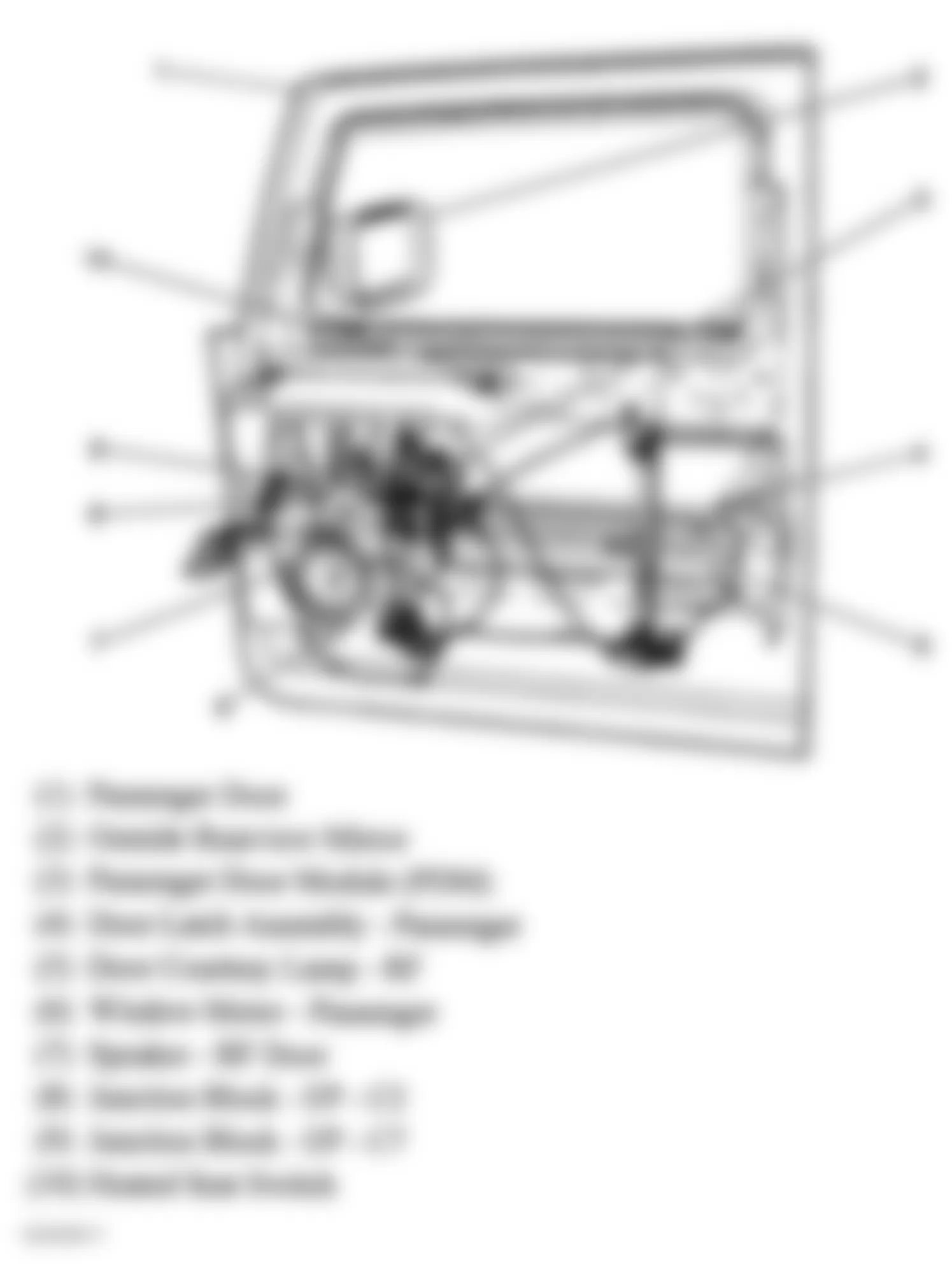 Hummer H2 2007 - Component Locations -  Passenger Door