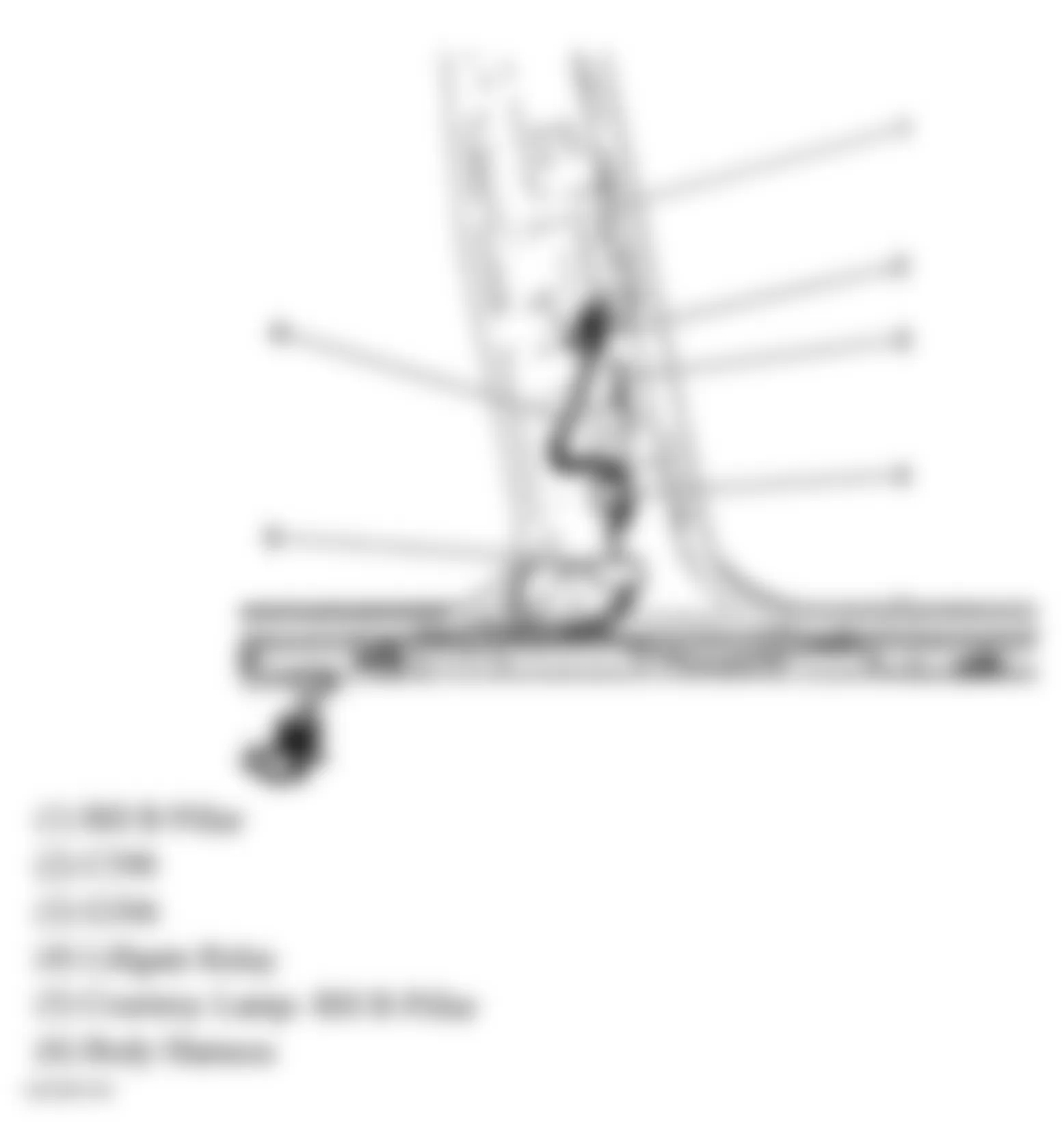 Hummer H2 2007 - Component Locations -  Right B Pillar