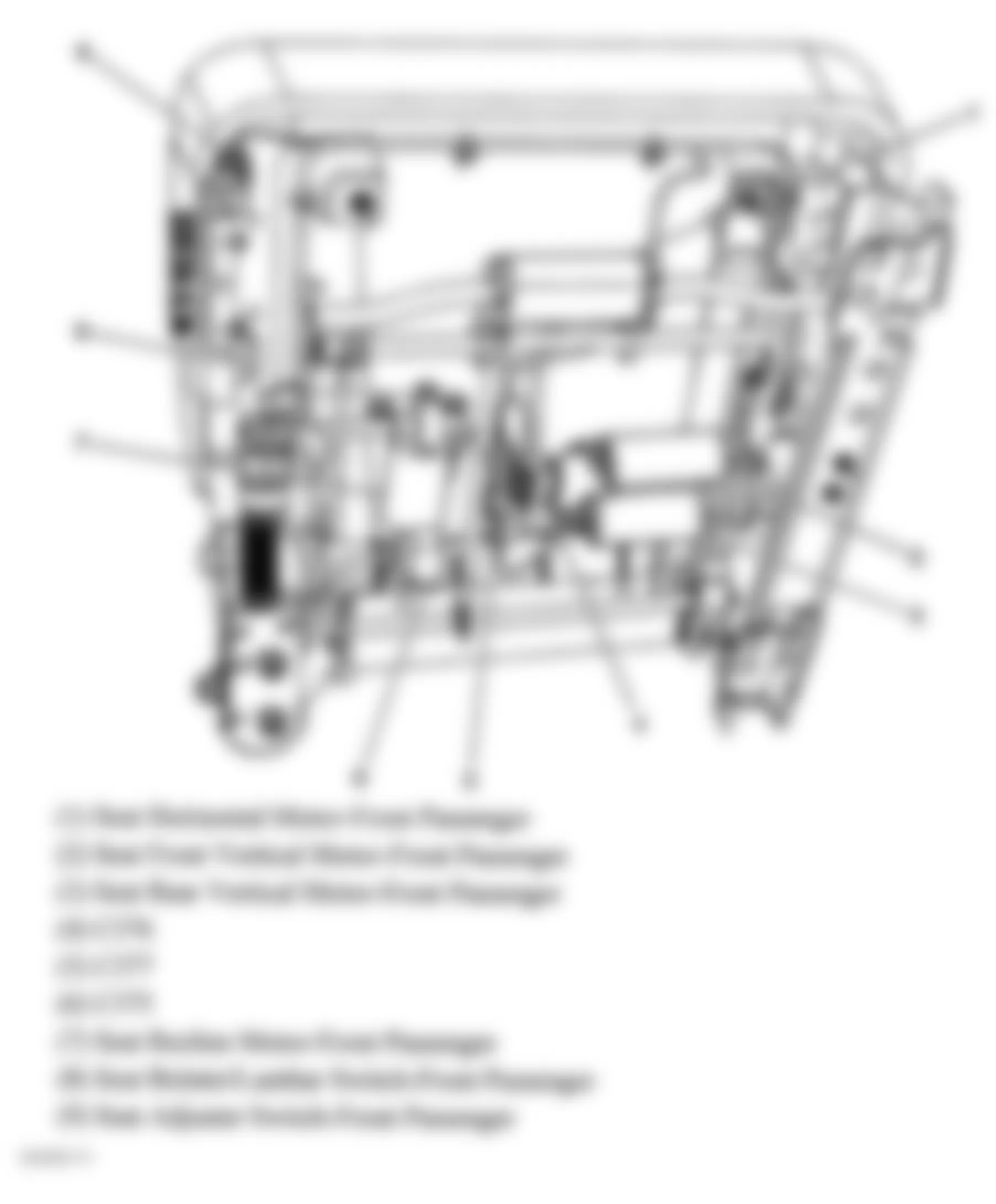Hummer H2 2007 - Component Locations -  Under Passenger Seat
