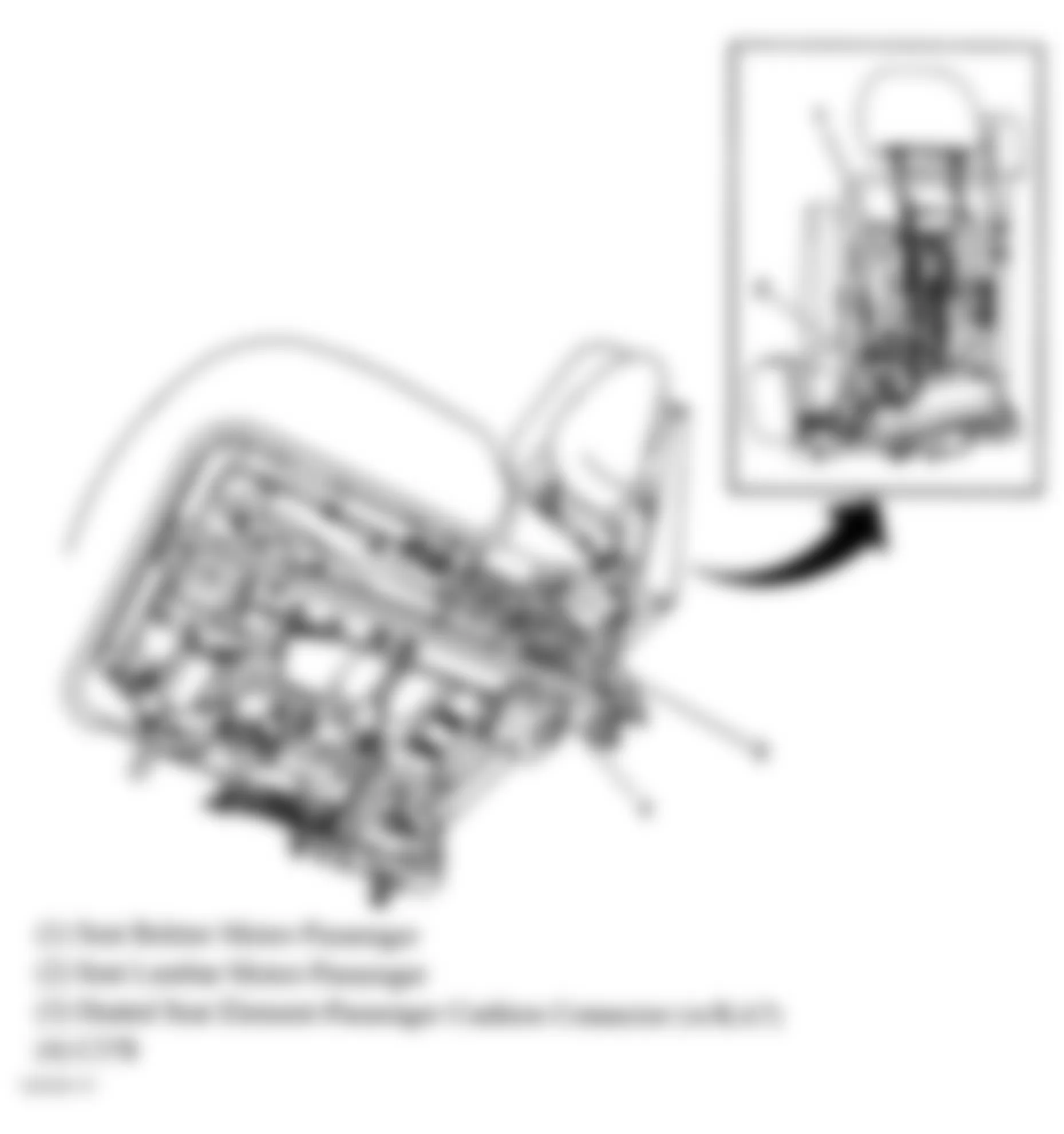 Hummer H2 2007 - Component Locations -  Passenger Seat