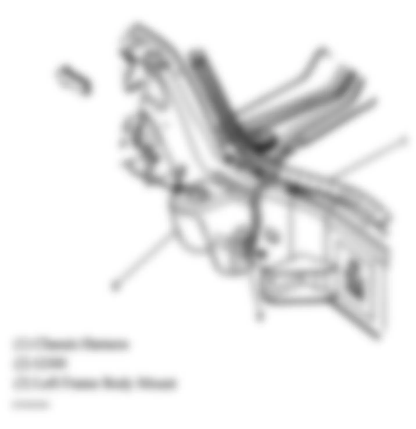 Hummer H2 2007 - Component Locations -  Left Front Frame Rail