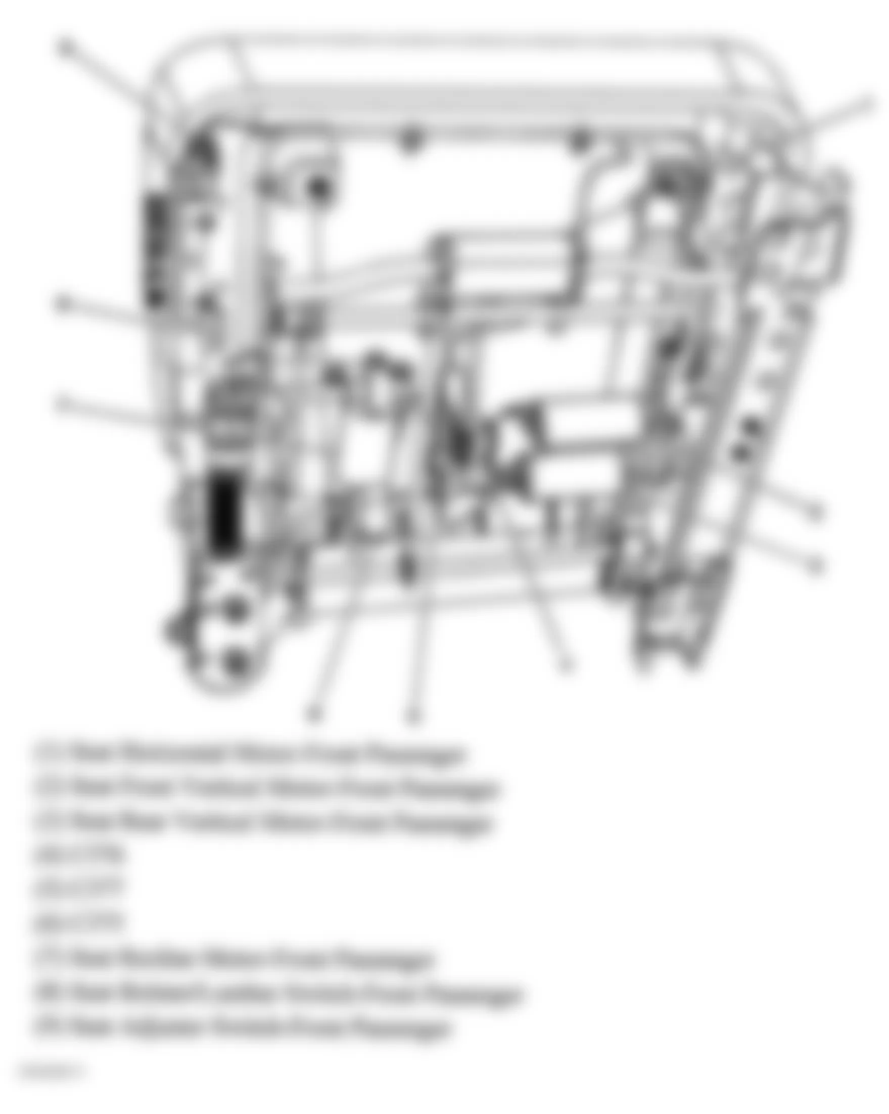 Hummer H2 2007 - Component Locations -  Under Passenger Front Seat