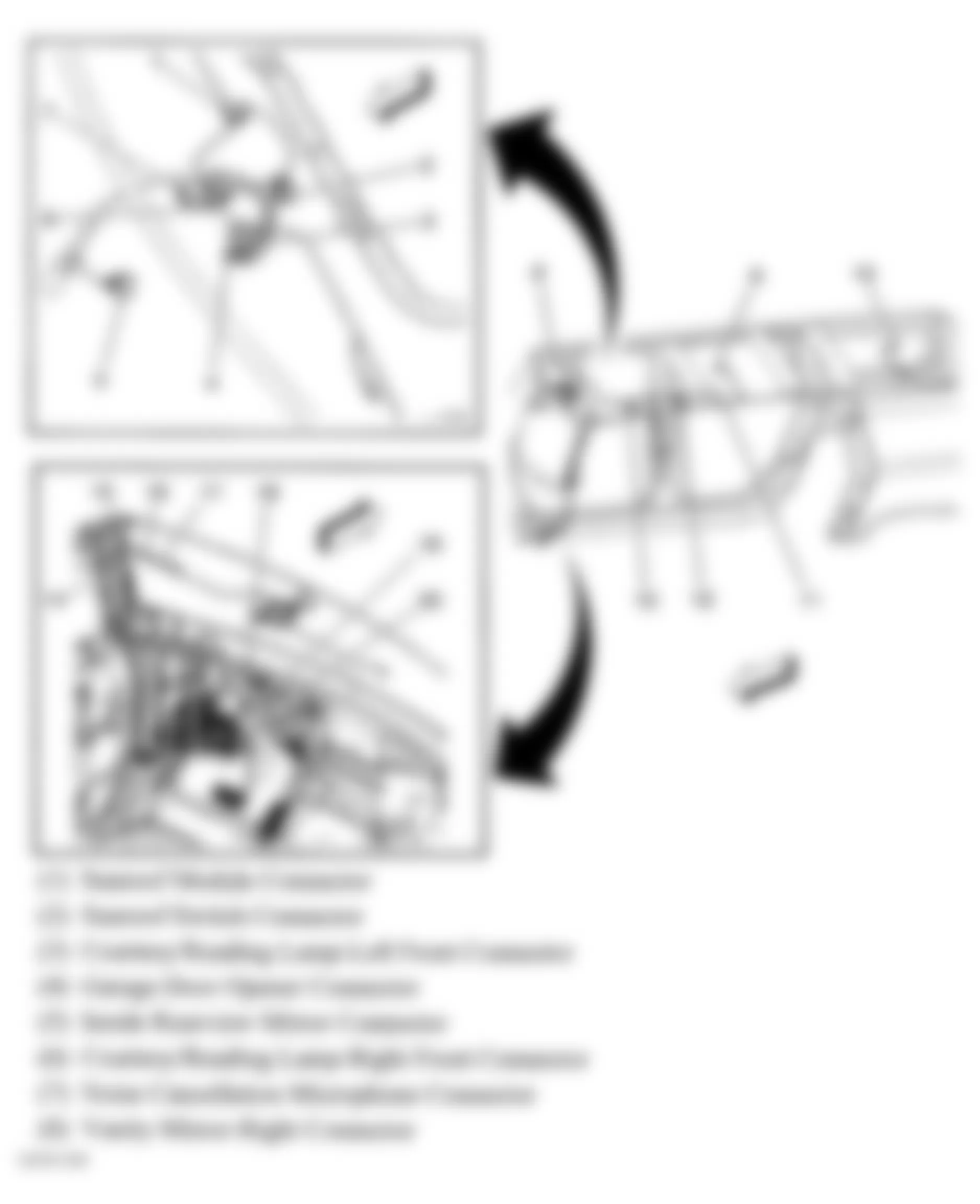 Hummer H2 2007 - Component Locations -  Headliner (1 Of 2)