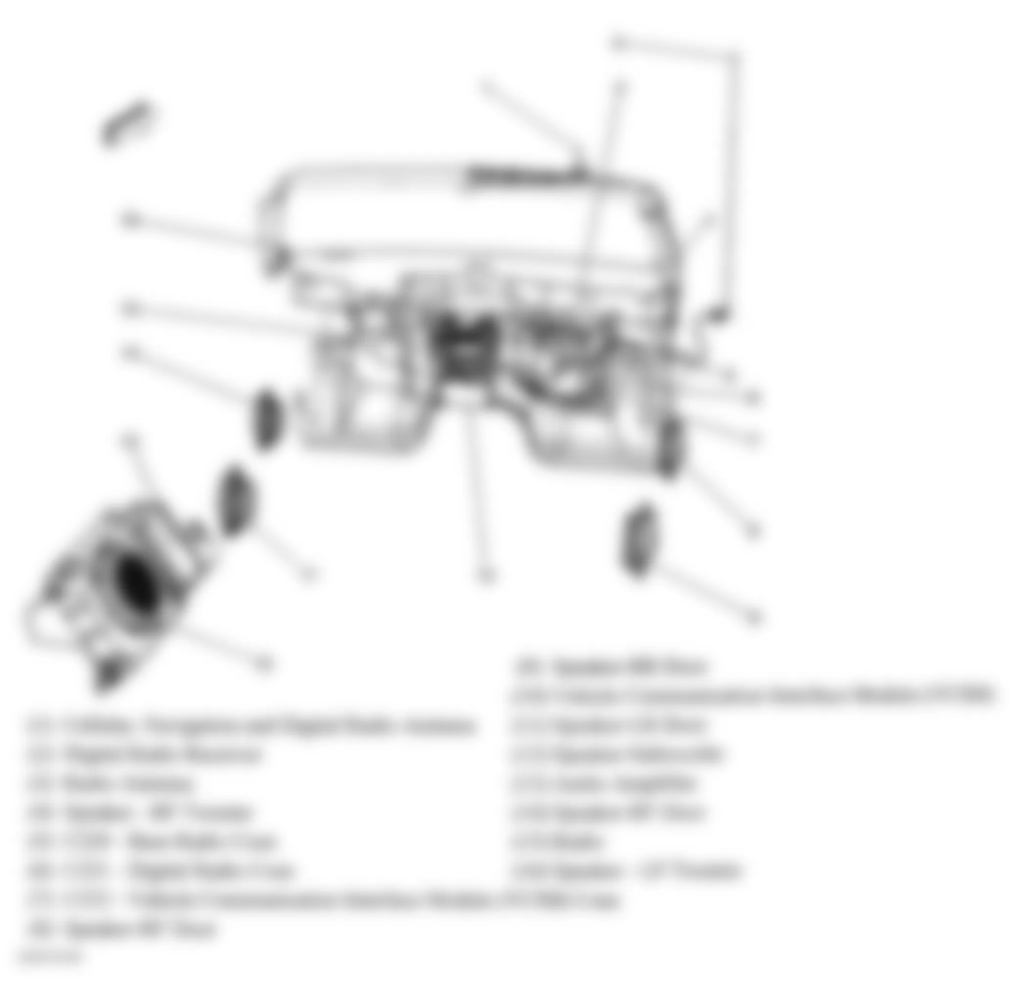 Hummer H3 2007 - Component Locations -  Entertainment Components