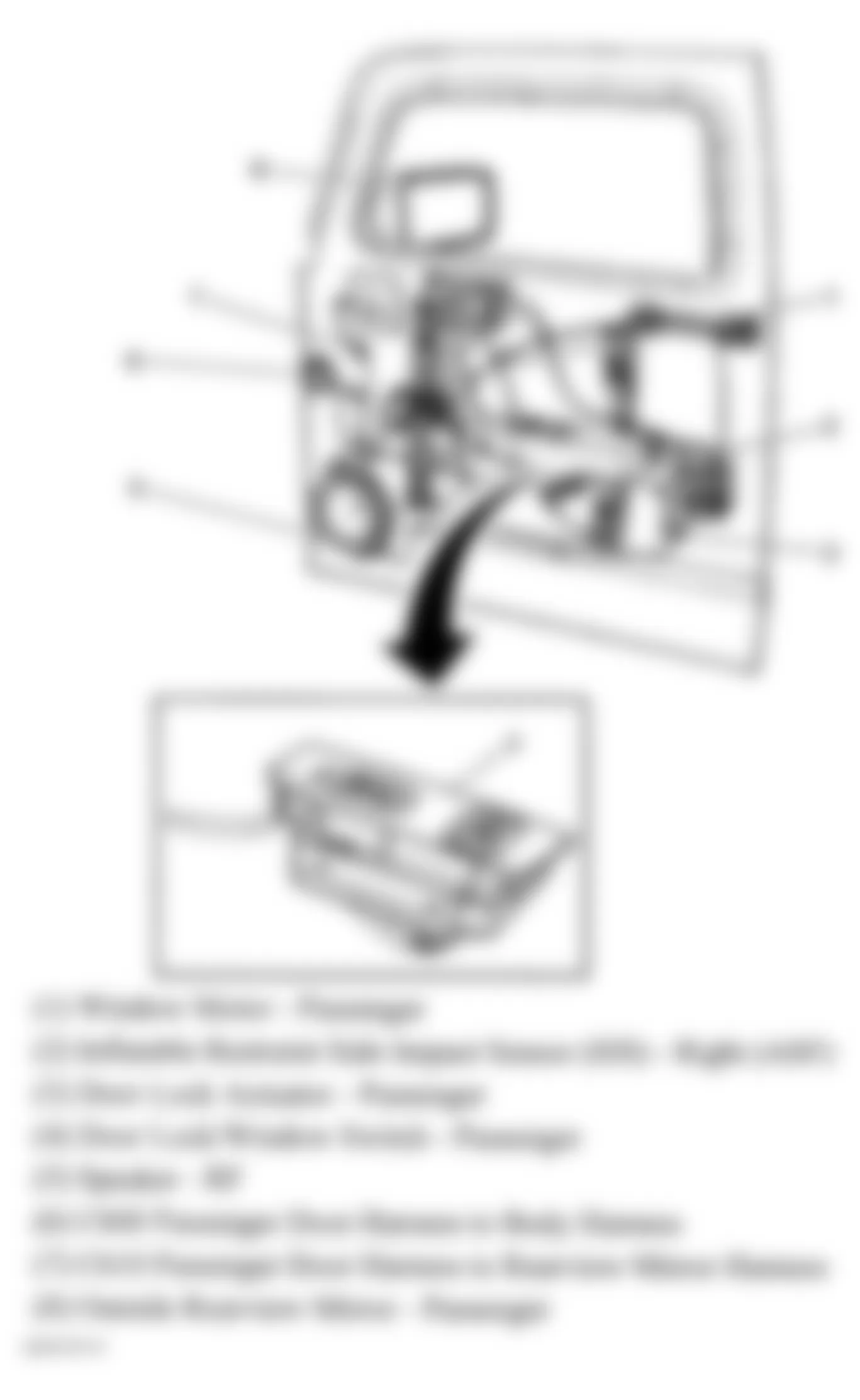 Hummer H3 2007 - Component Locations -  Front Passengers Door