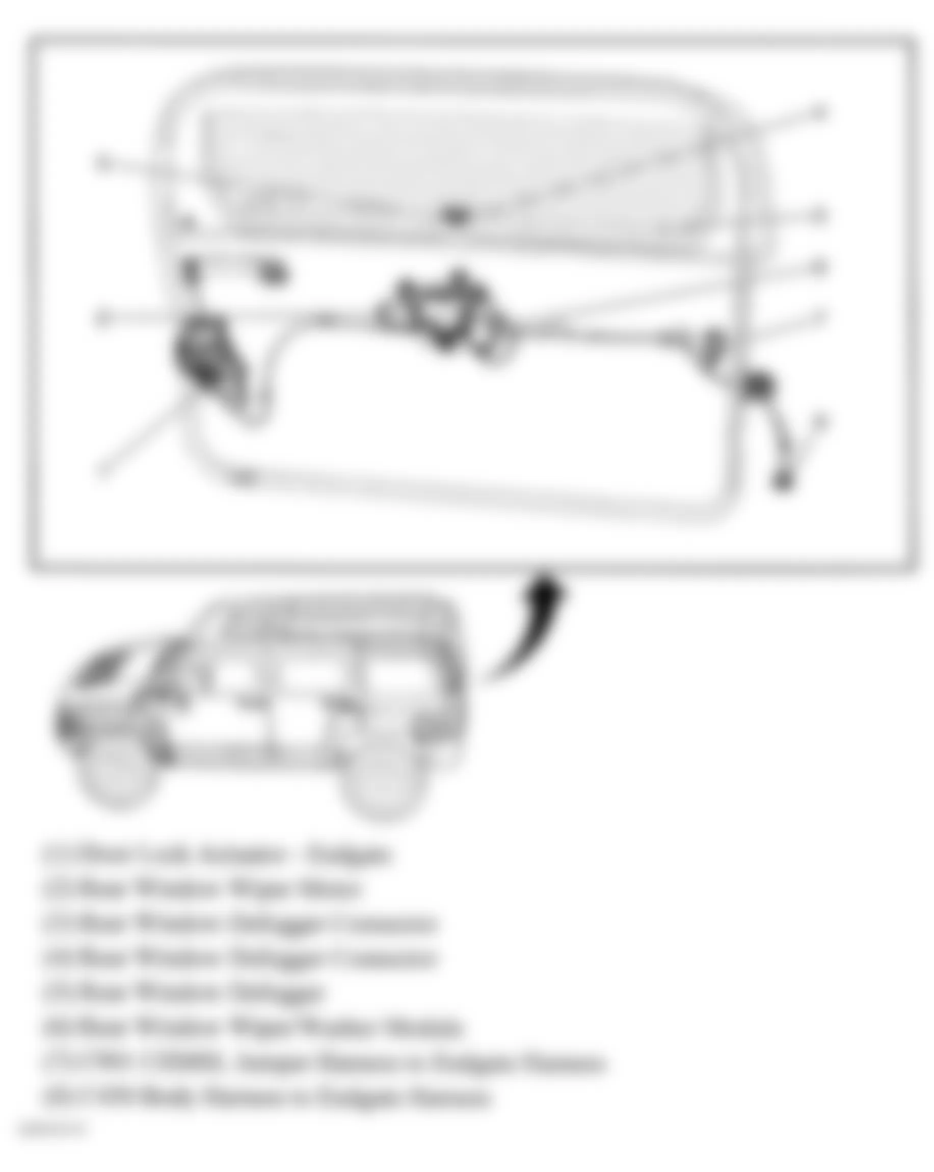 Hummer H3 2007 - Component Locations -  Endgate Components