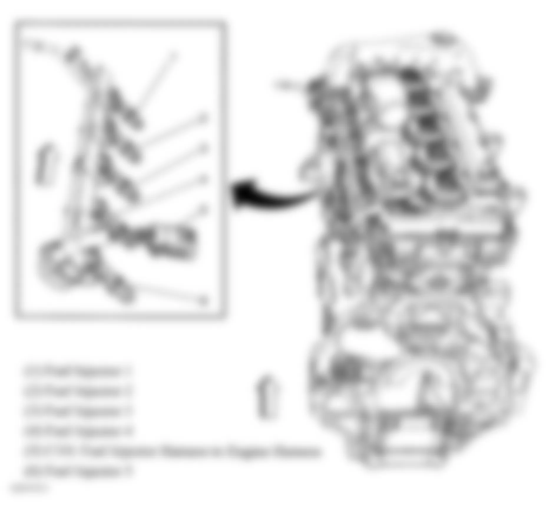 Hummer H3 2007 - Component Locations -  Top Of Engine
