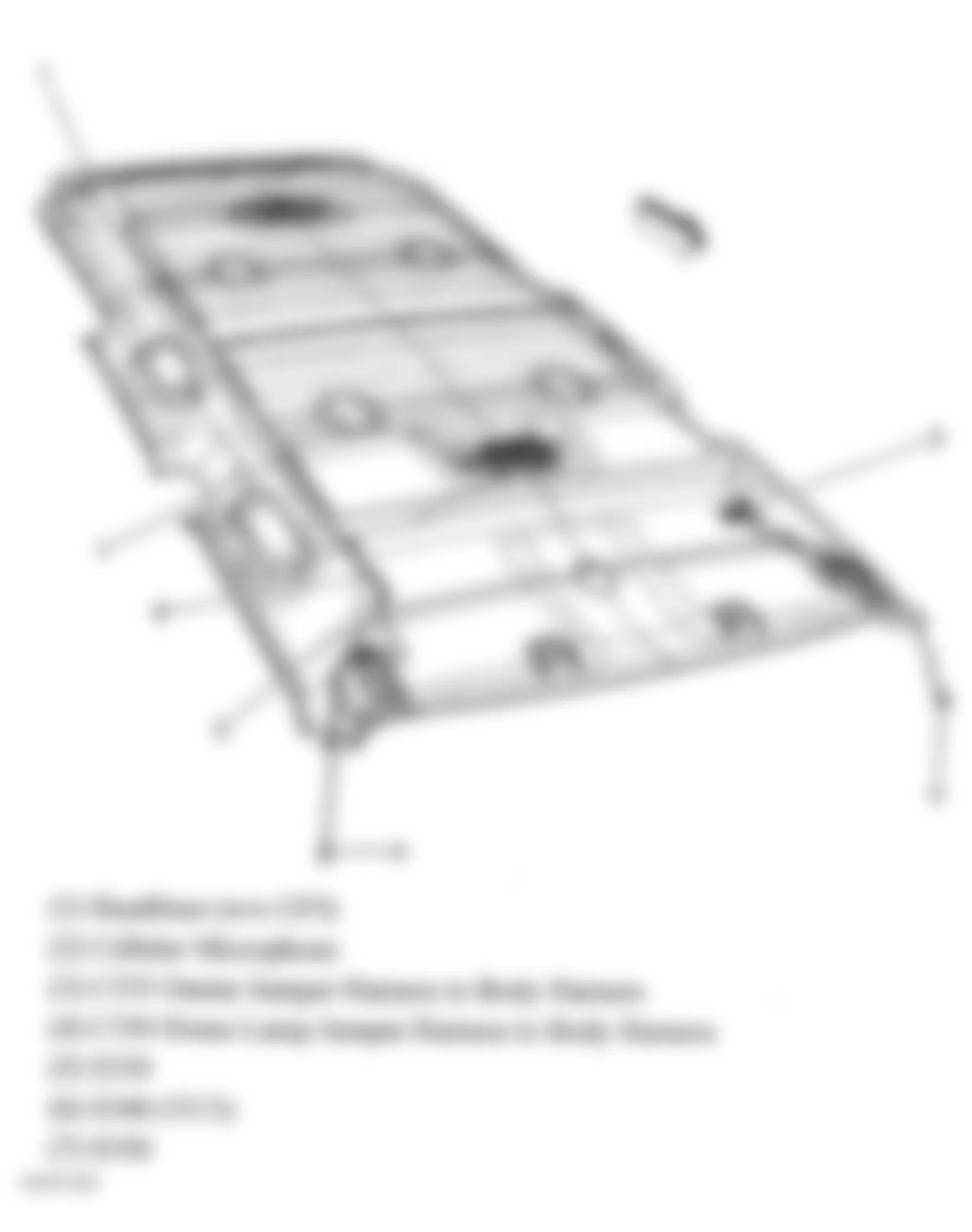 Hummer H3 2007 - Component Locations -  Headliner