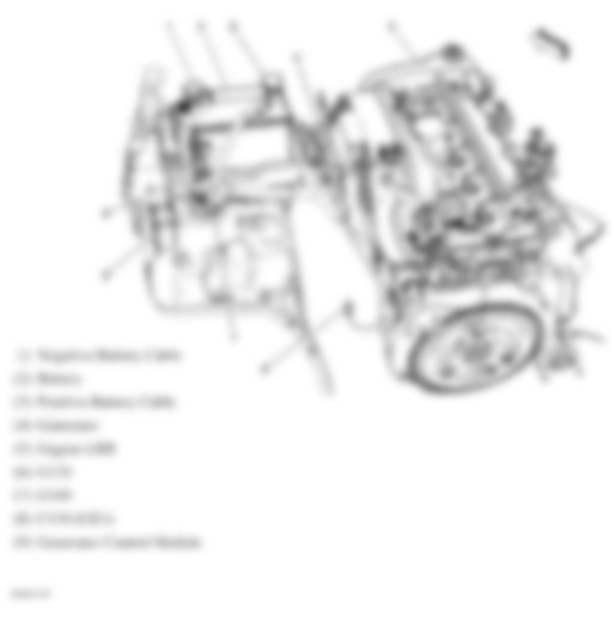 Hummer H3 2007 - Component Locations -  Engine Electrical Components