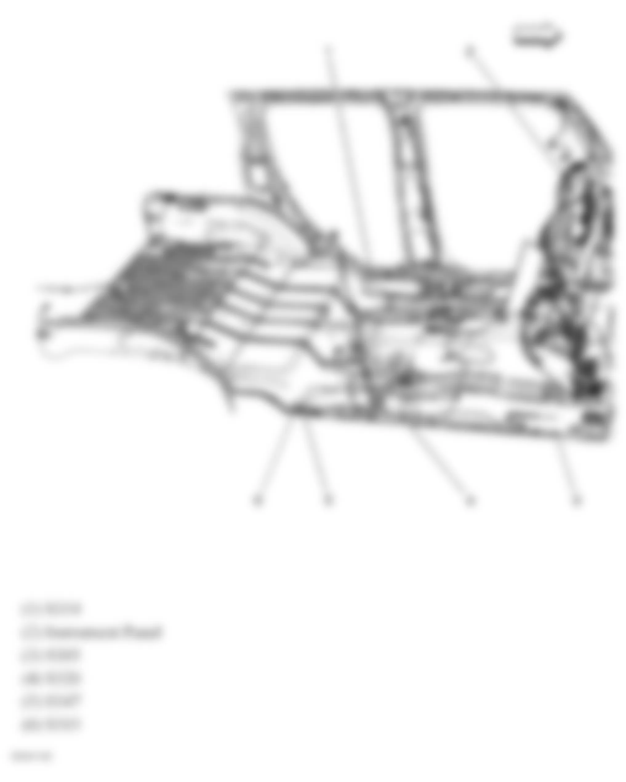 Hummer H3 2007 - Component Locations -  Passenger Compartment Splices
