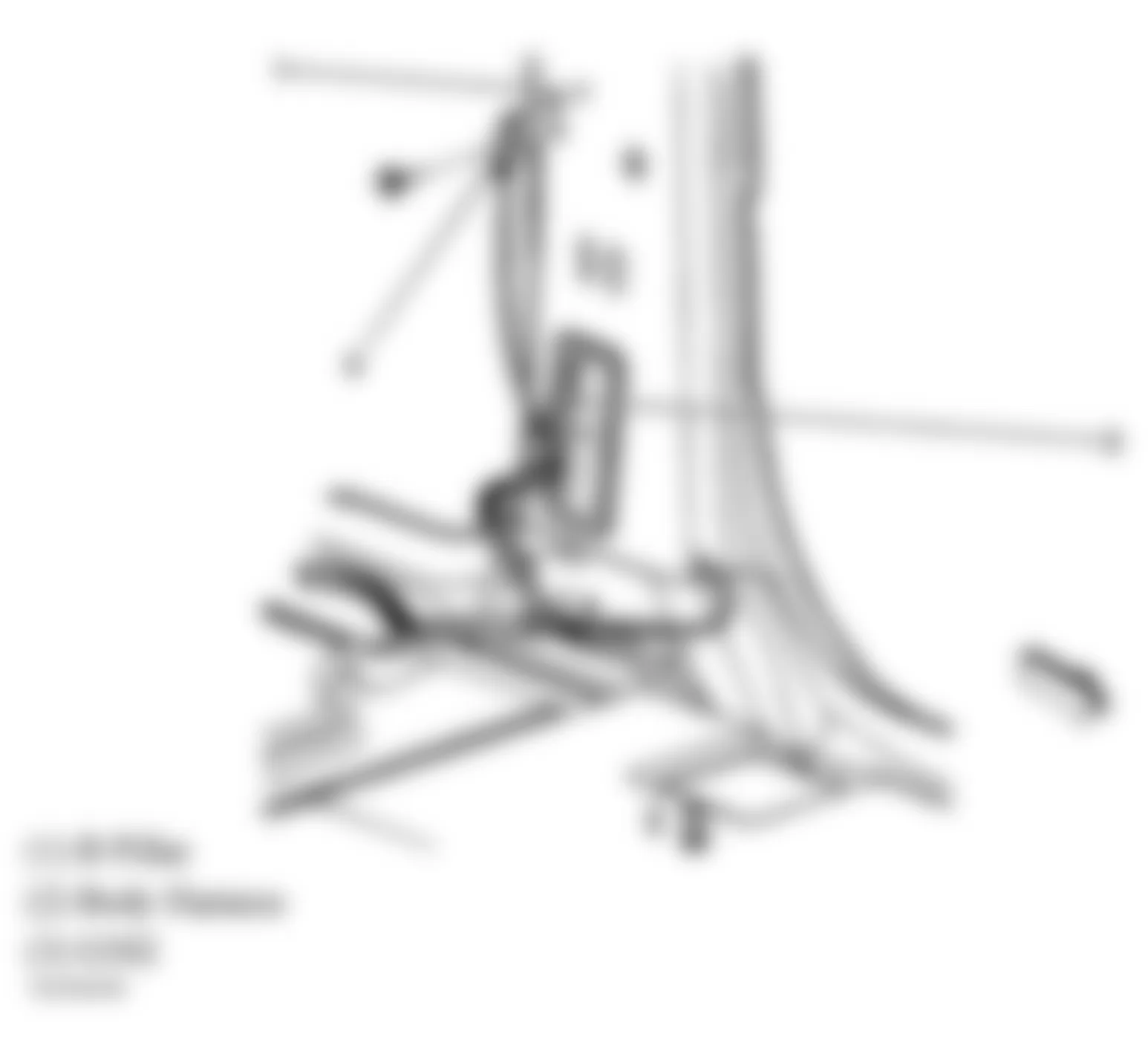 Hummer H2 2008 - Component Locations -  Left B Pillar