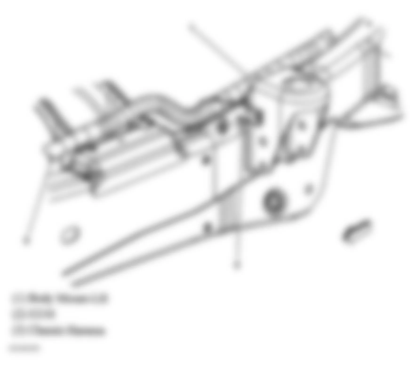 Hummer H2 2008 - Component Locations -  Left Frame Rail