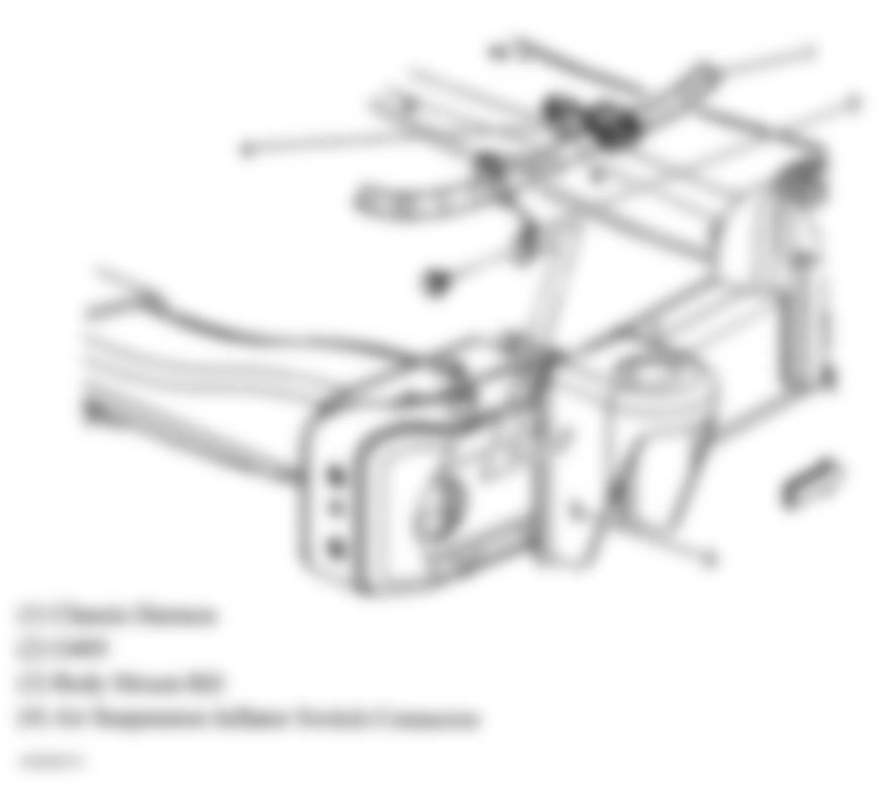 Hummer H2 2008 - Component Locations -  Rear Of Right Frame Rail