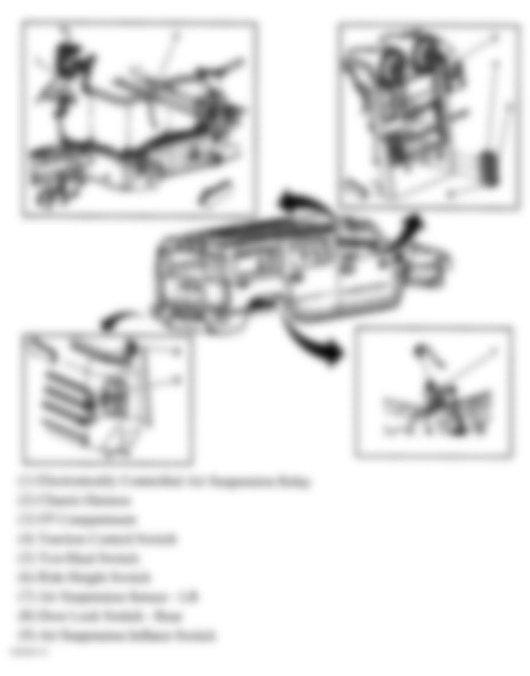 Hummer H2 2008 - Component Locations -  Air Suspension Components