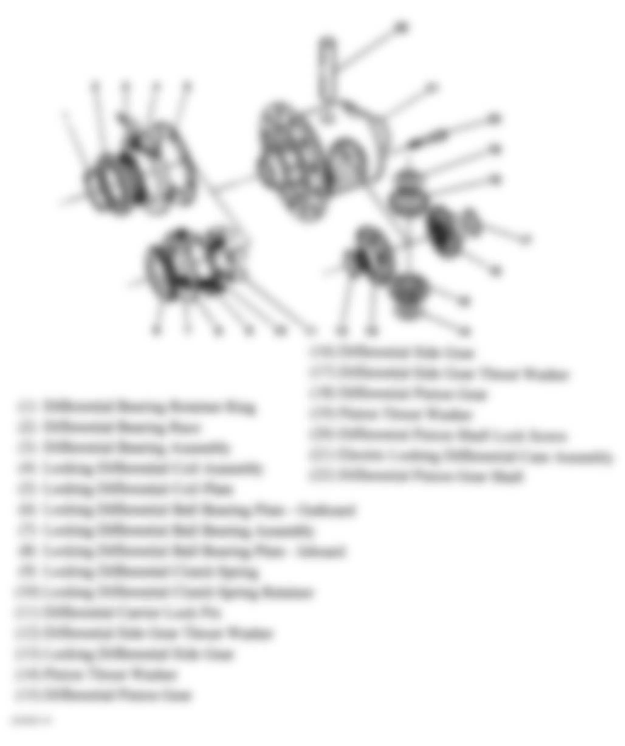 Hummer H2 2008 - Component Locations -  Locking Differential