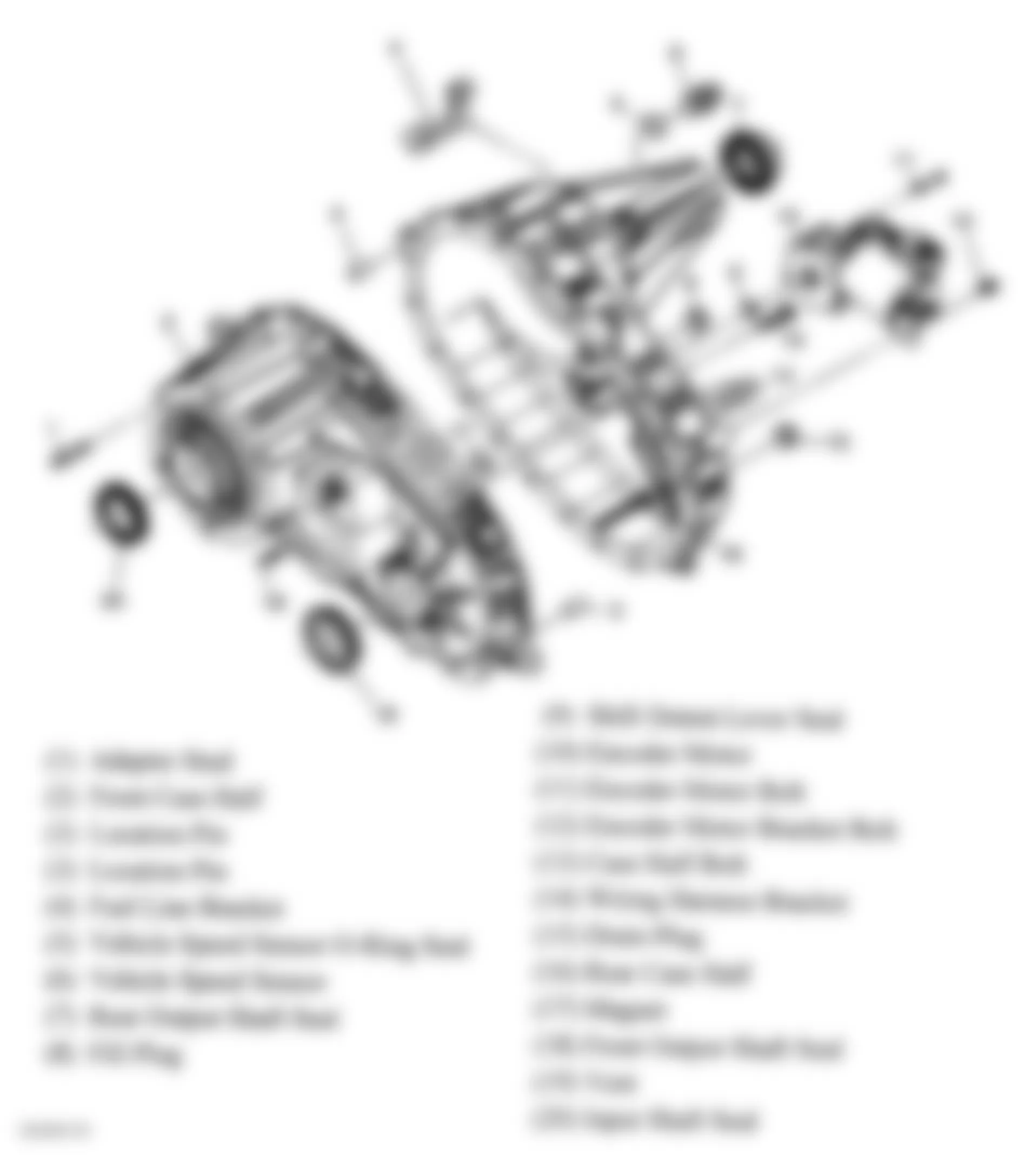 Hummer H2 2008 - Component Locations -  Transfer Case