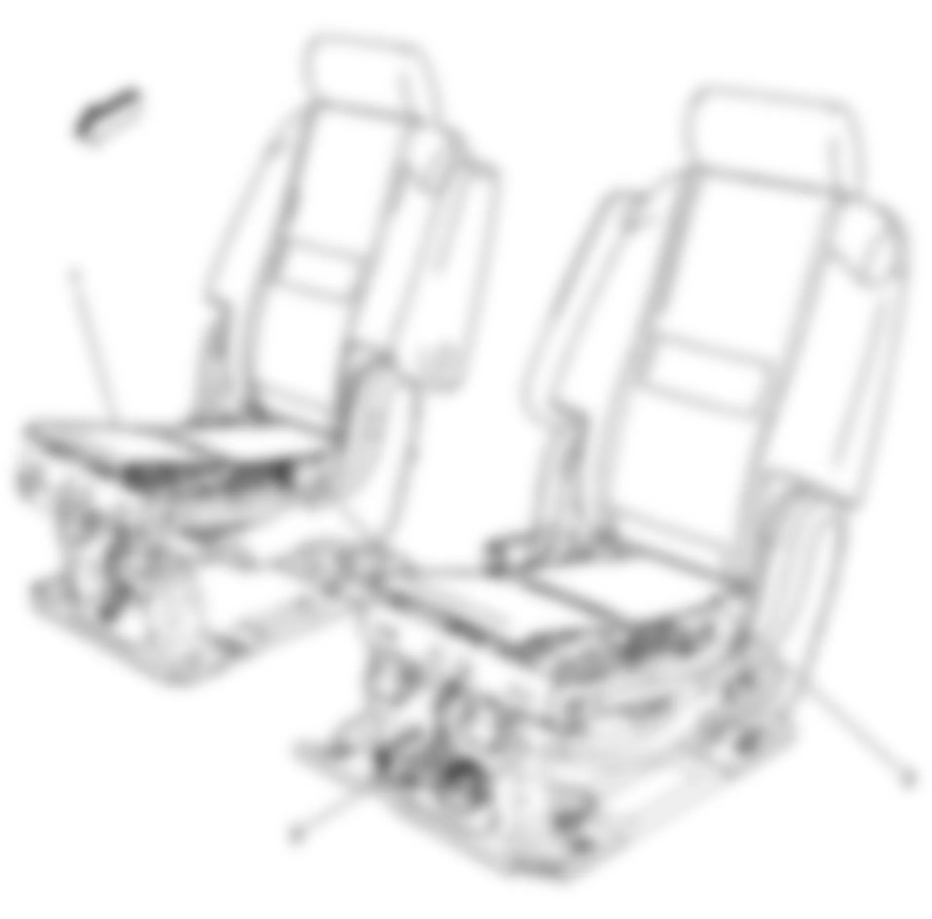 Hummer H2 2008 - Component Locations -  Rear Seat Components
