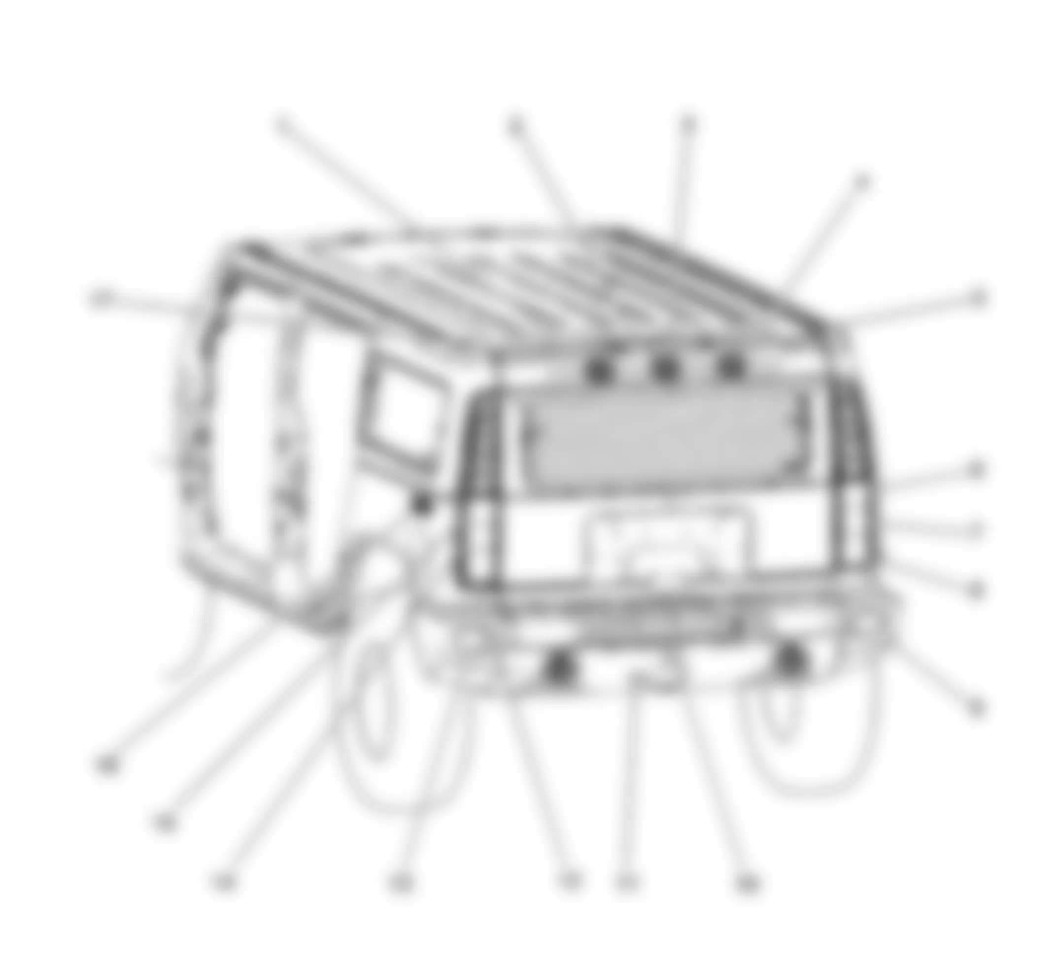 Hummer H2 2008 - Component Locations -  Rear Exterior
