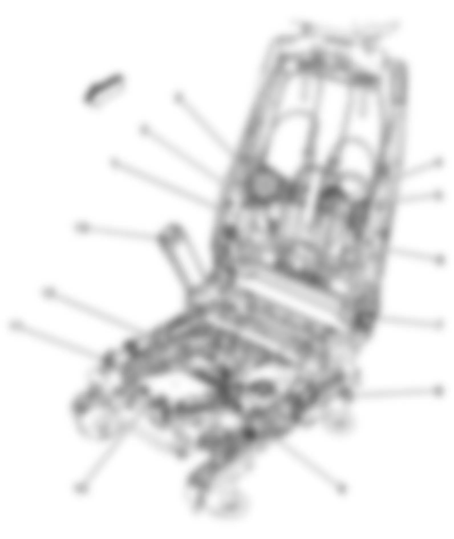 Hummer H2 2008 - Component Locations -  Drivers Seat Components