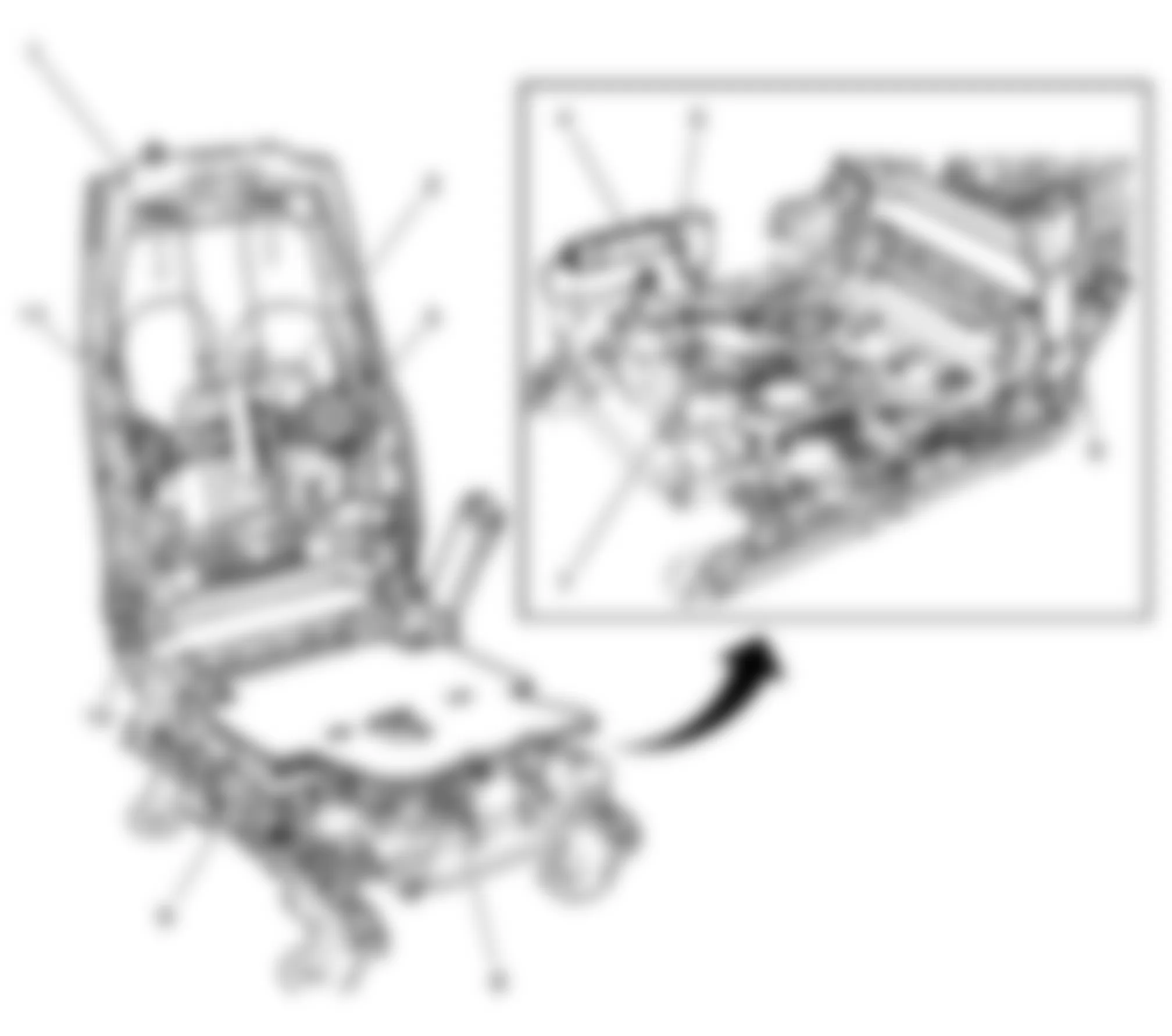 Hummer H2 2008 - Component Locations -  Passenger Seat Components