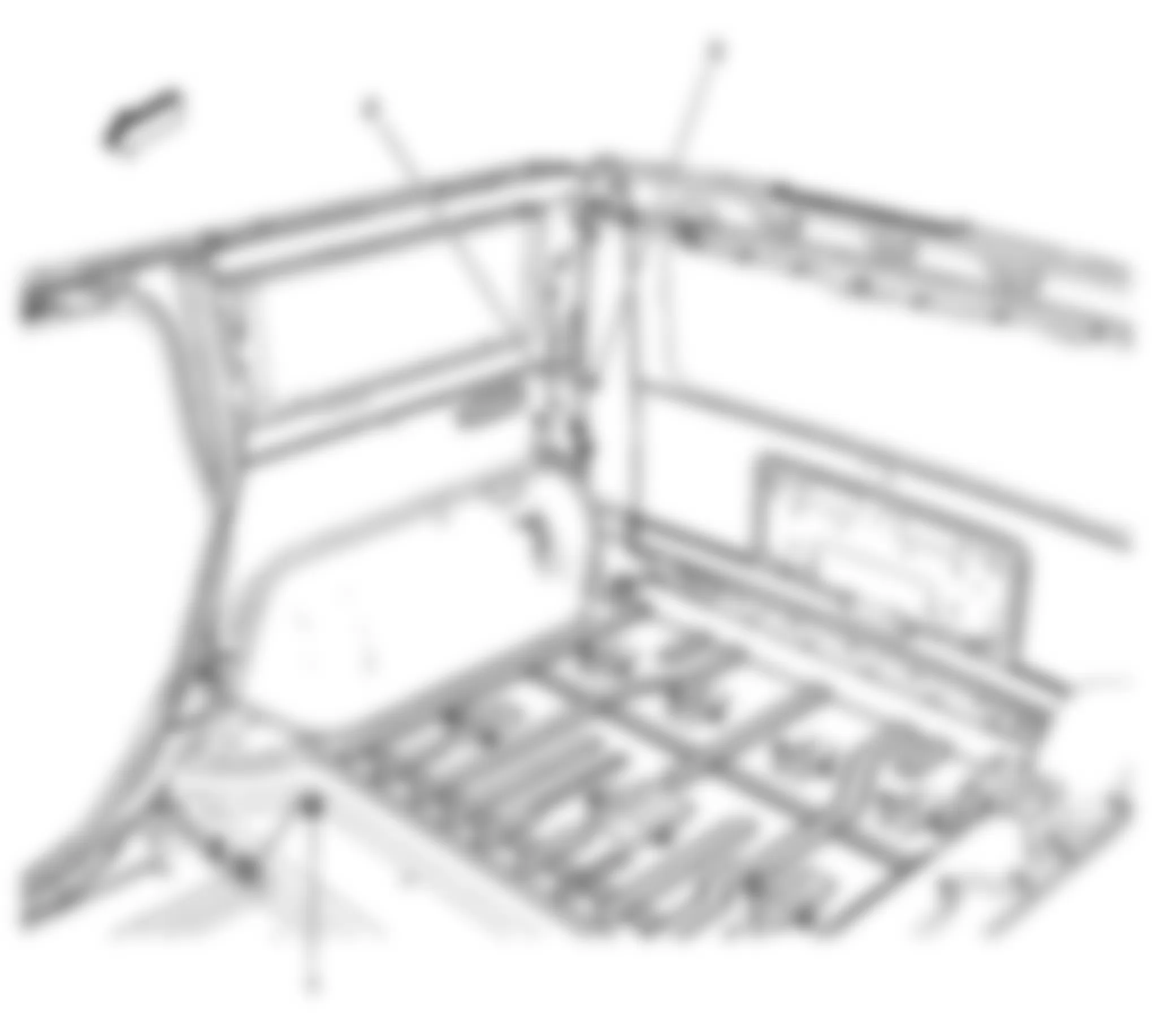 Hummer H2 2008 - Component Locations -  Body Harness - Right Rear Cargo Area