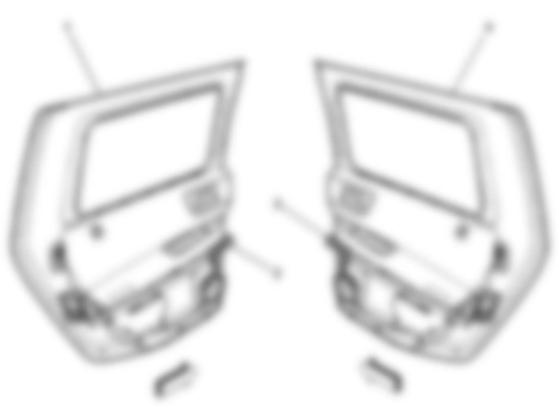 Hummer H2 2008 - Component Locations -  Rear Doors