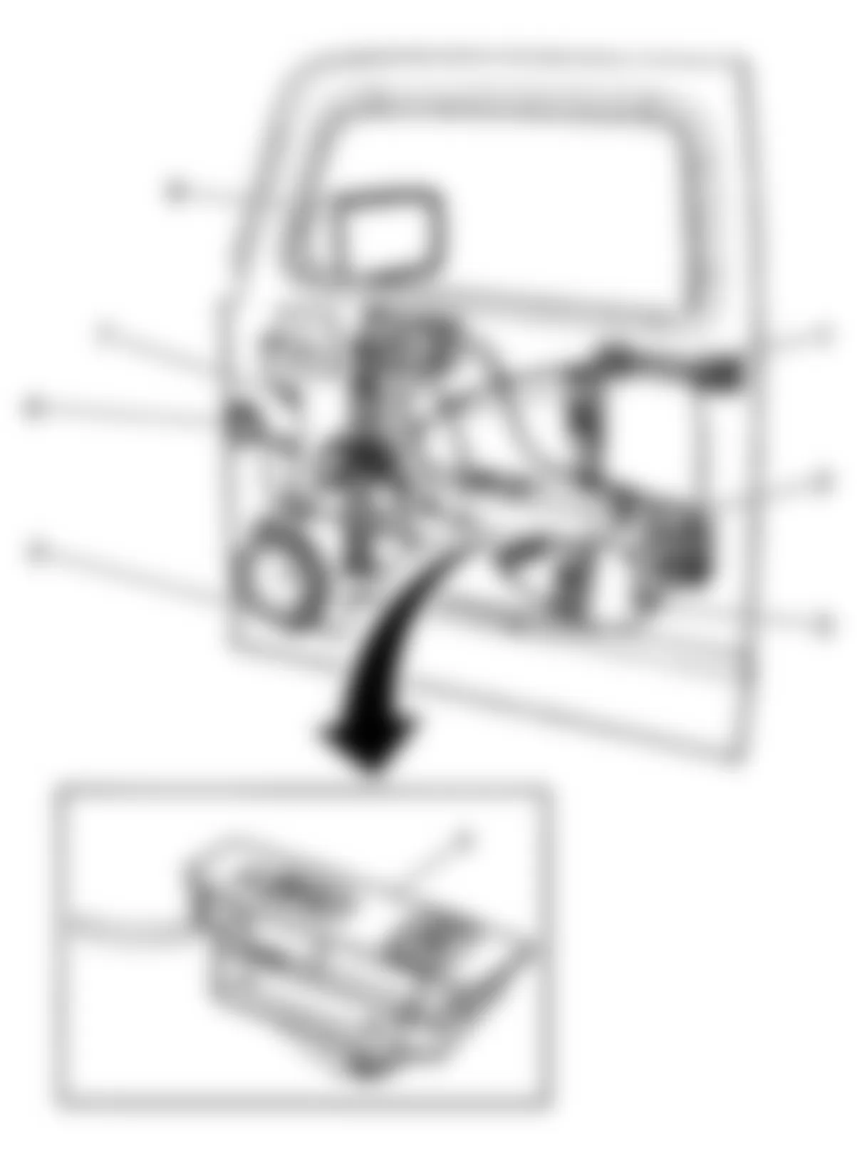 Hummer H3 2008 - Component Locations -  Front Passengers Door