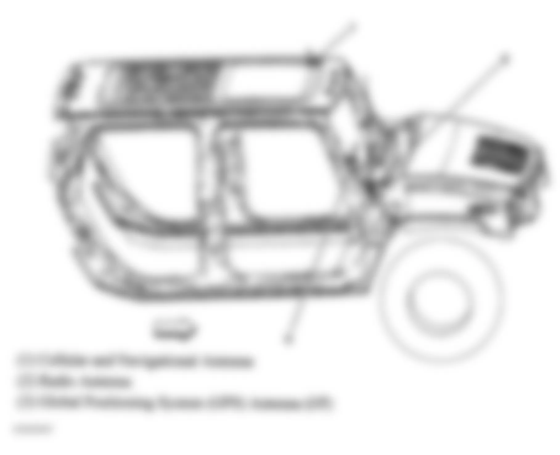 Hummer H2 2009 - Component Locations -  Antenna Locations