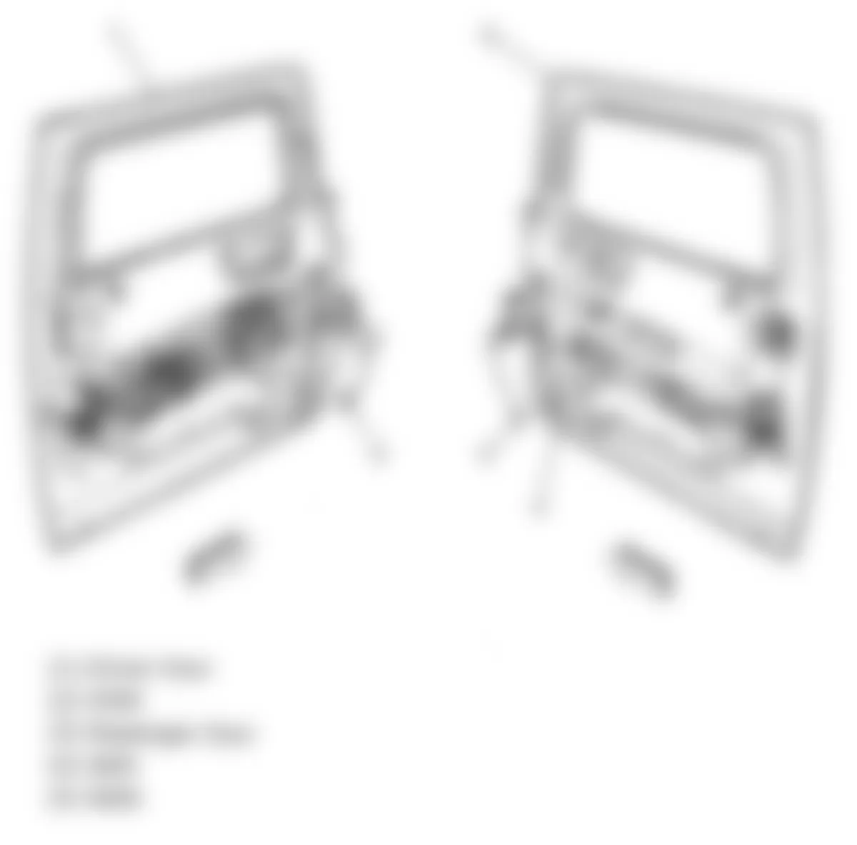 Hummer H2 2009 - Component Locations -  Front Door