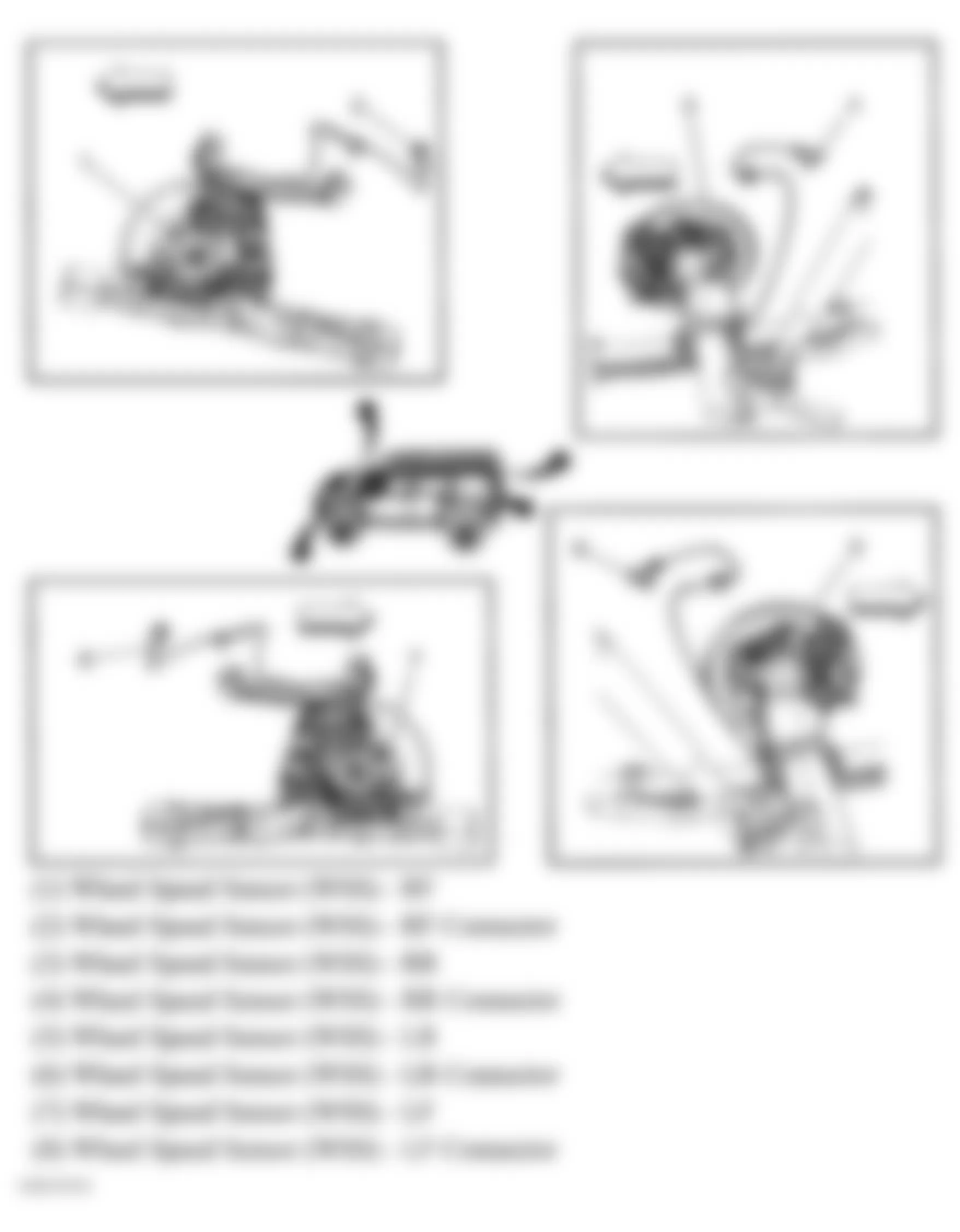 Hummer H3 Alpha 2009 - Component Locations -  Wheel Speed Sensors