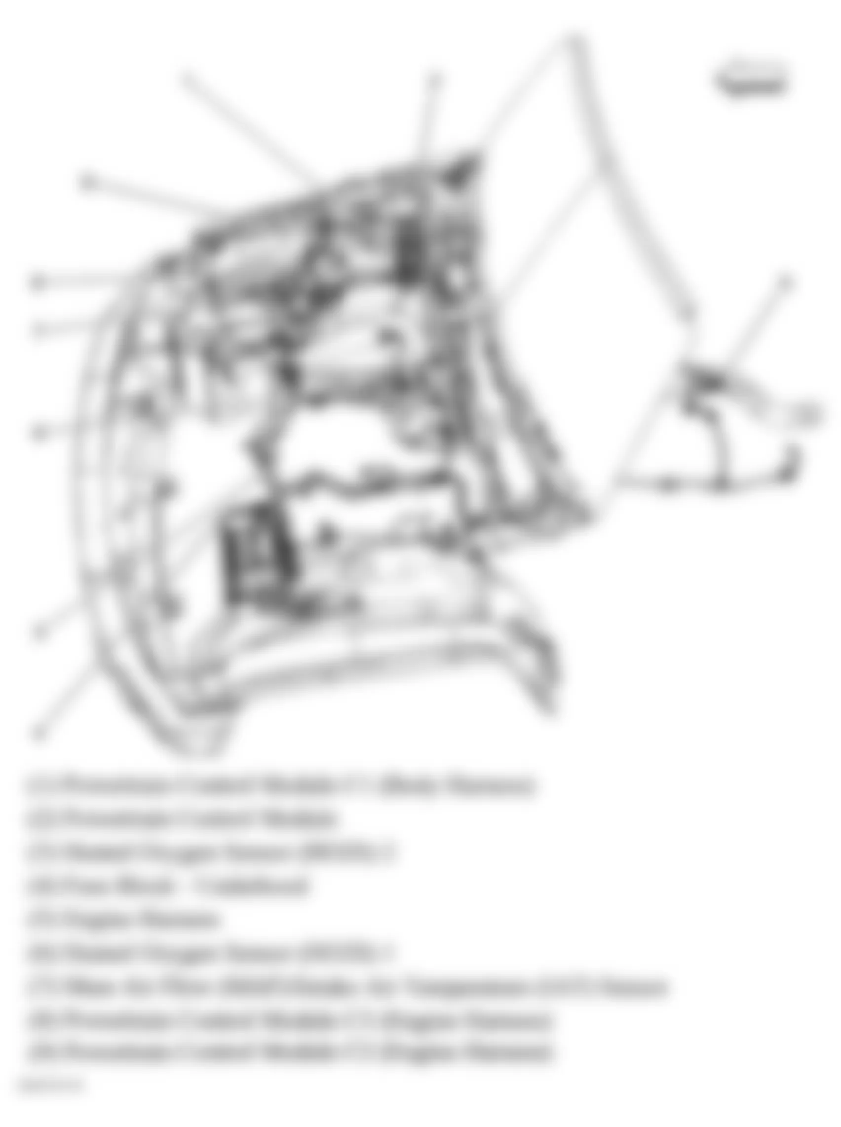 Hummer H3 Alpha 2009 - Component Locations -  Engine Compartment